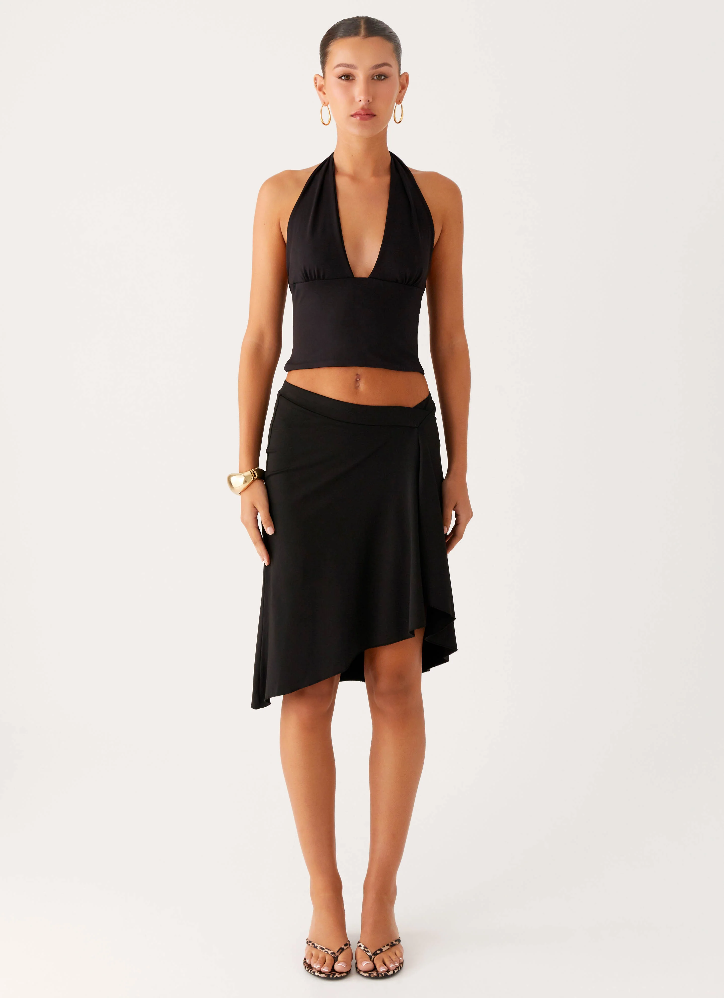 Fade Out Hardwear Halter Top - Black