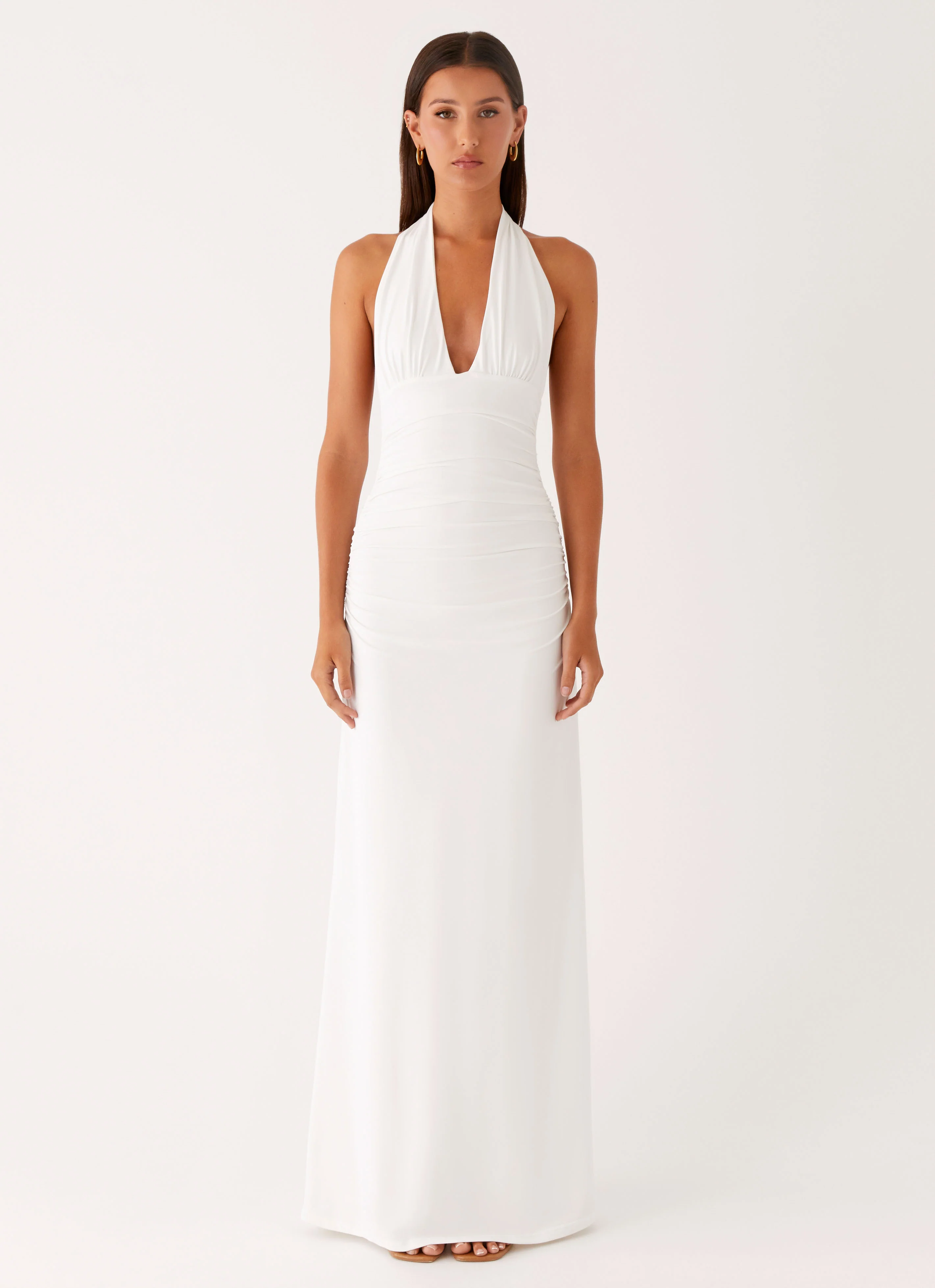 Ilaria Halter Maxi Dress - White
