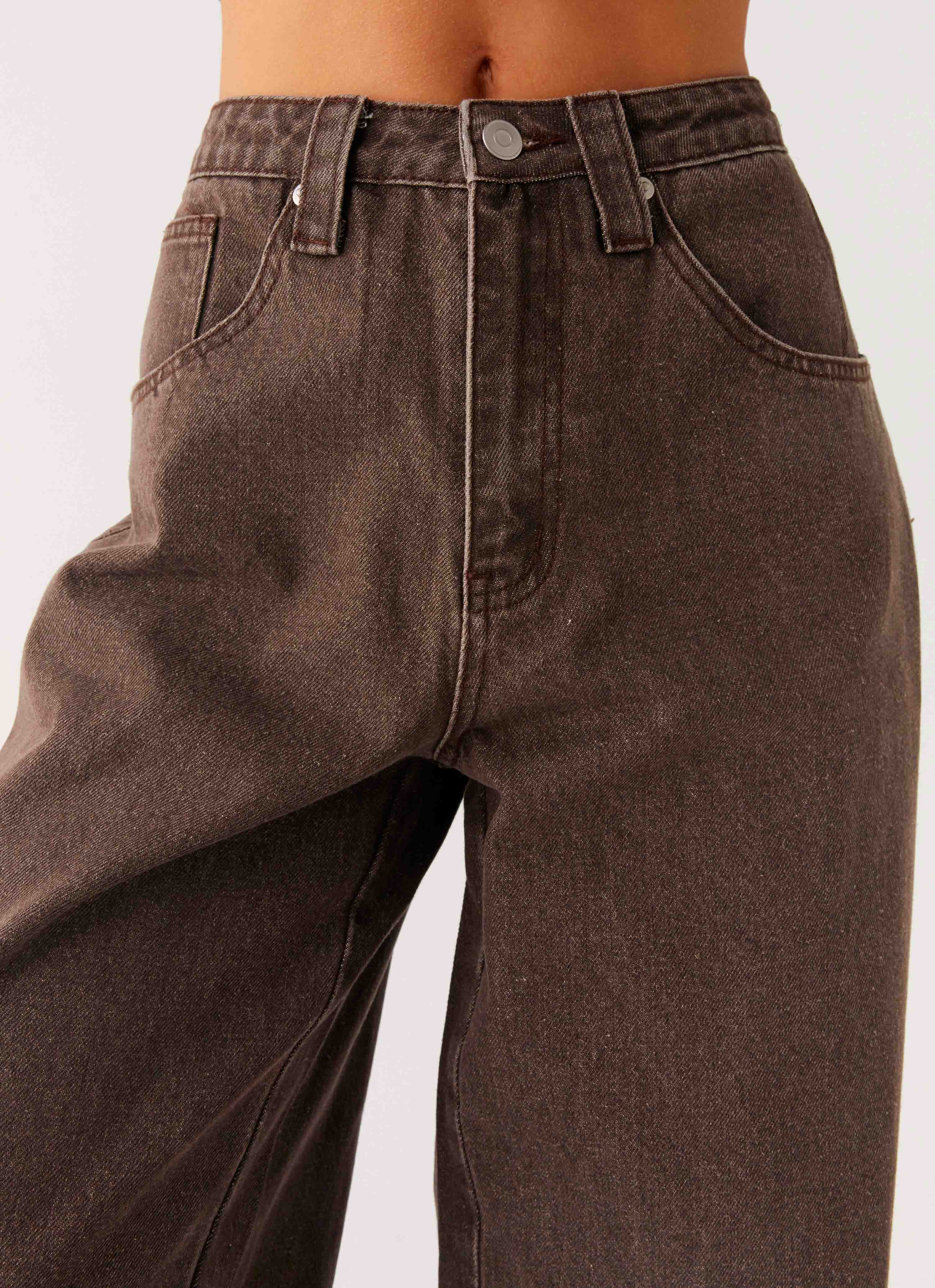 Midwest Low Rise Jeans - Light Wash Chocolate