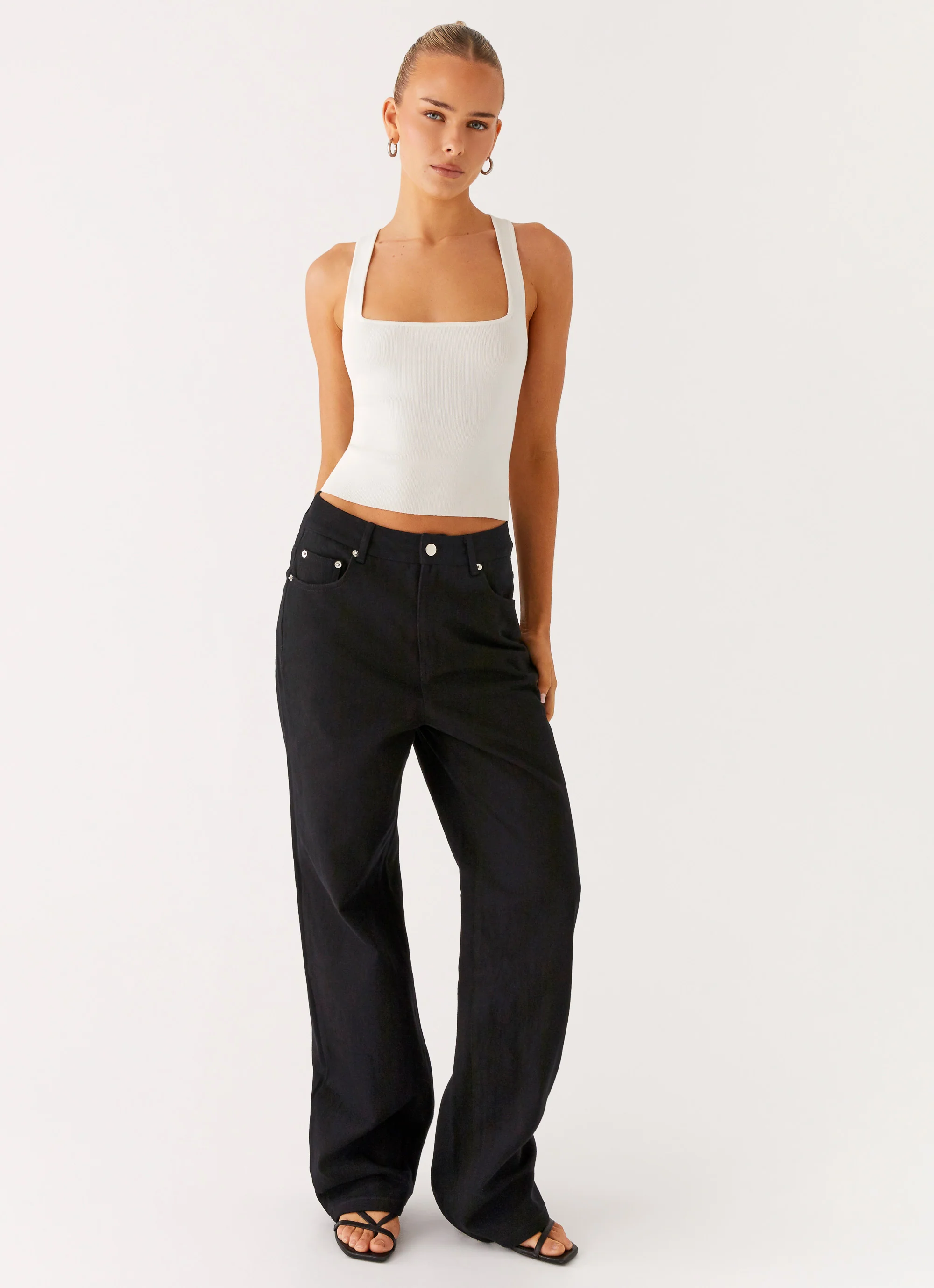 Back Again Straight Leg Denim Jeans - Black