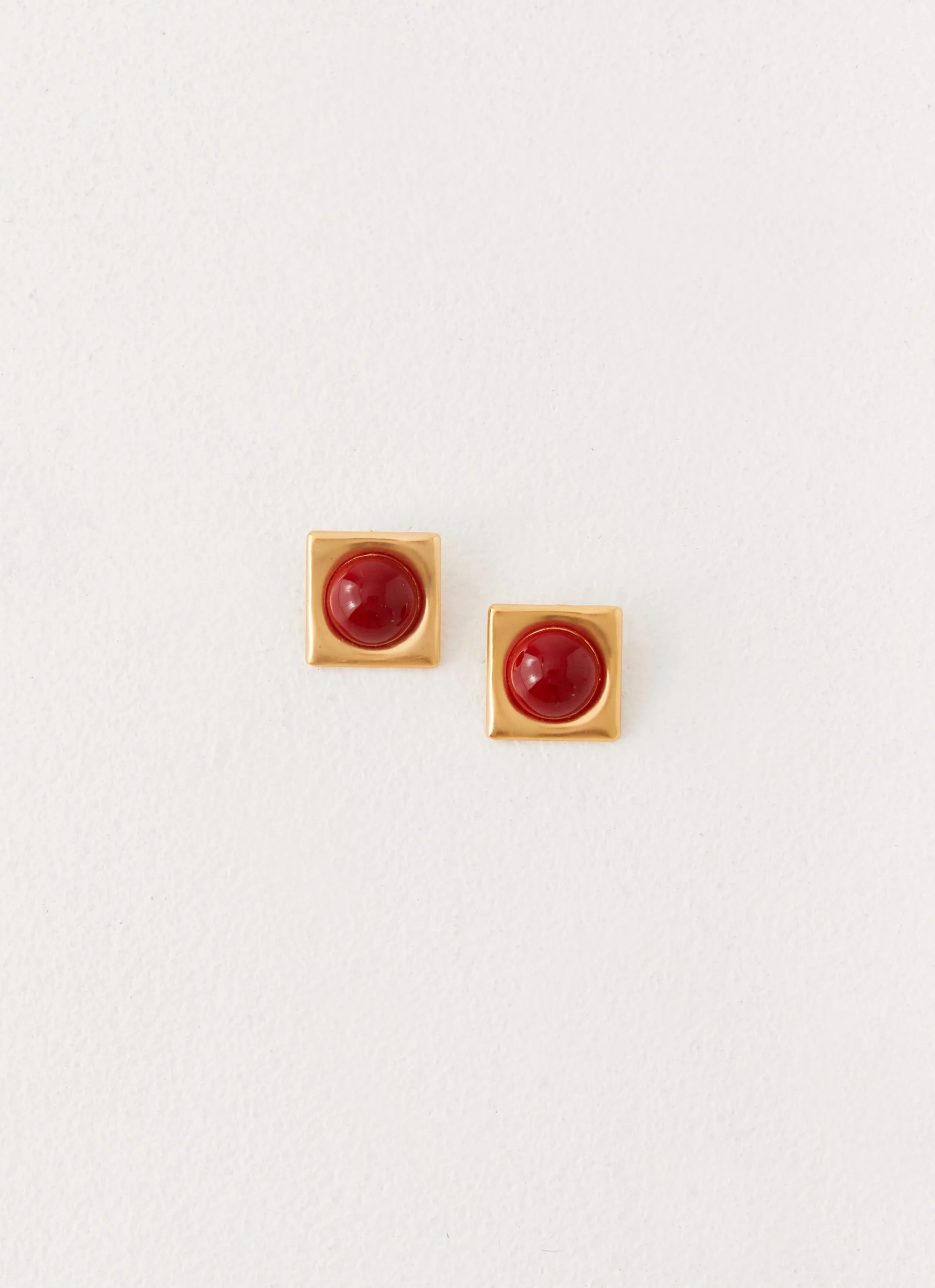 Romelle Earrings - Gold/Red