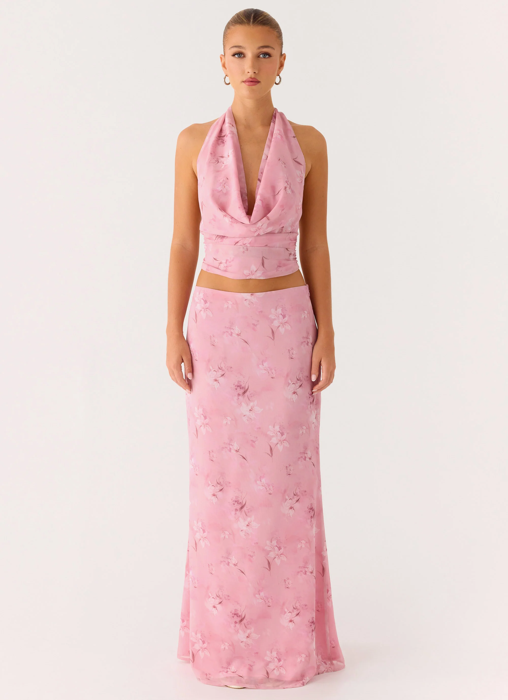 Soulful Low Rise Maxi Skirt - Vintage Floral