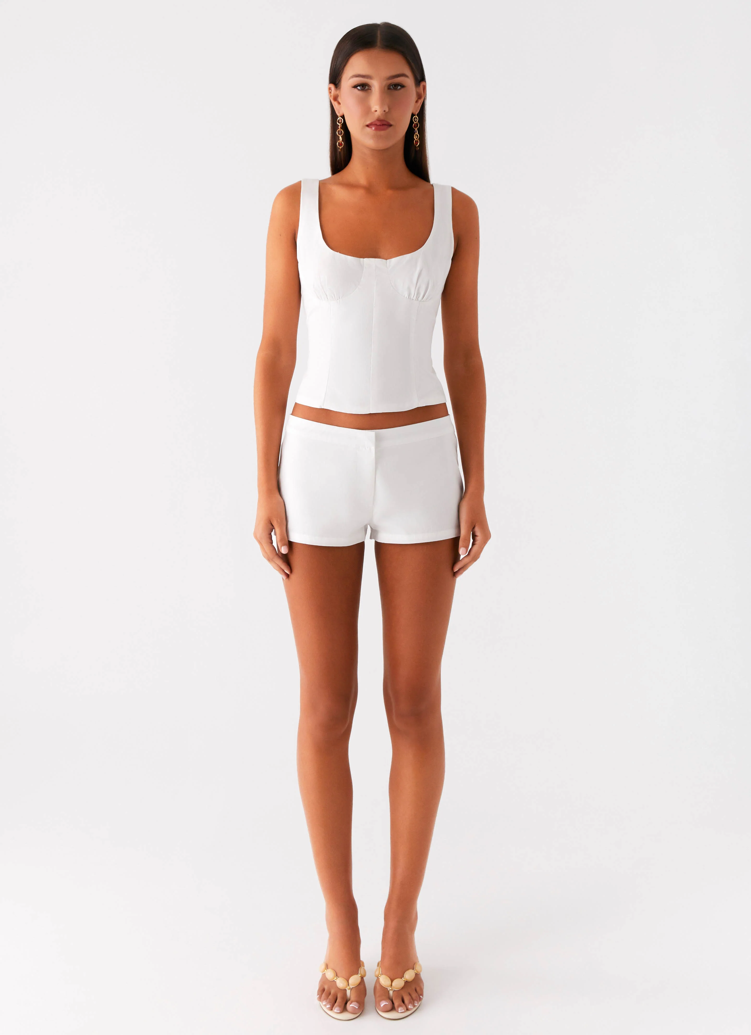 Coastline Bustier Top - White