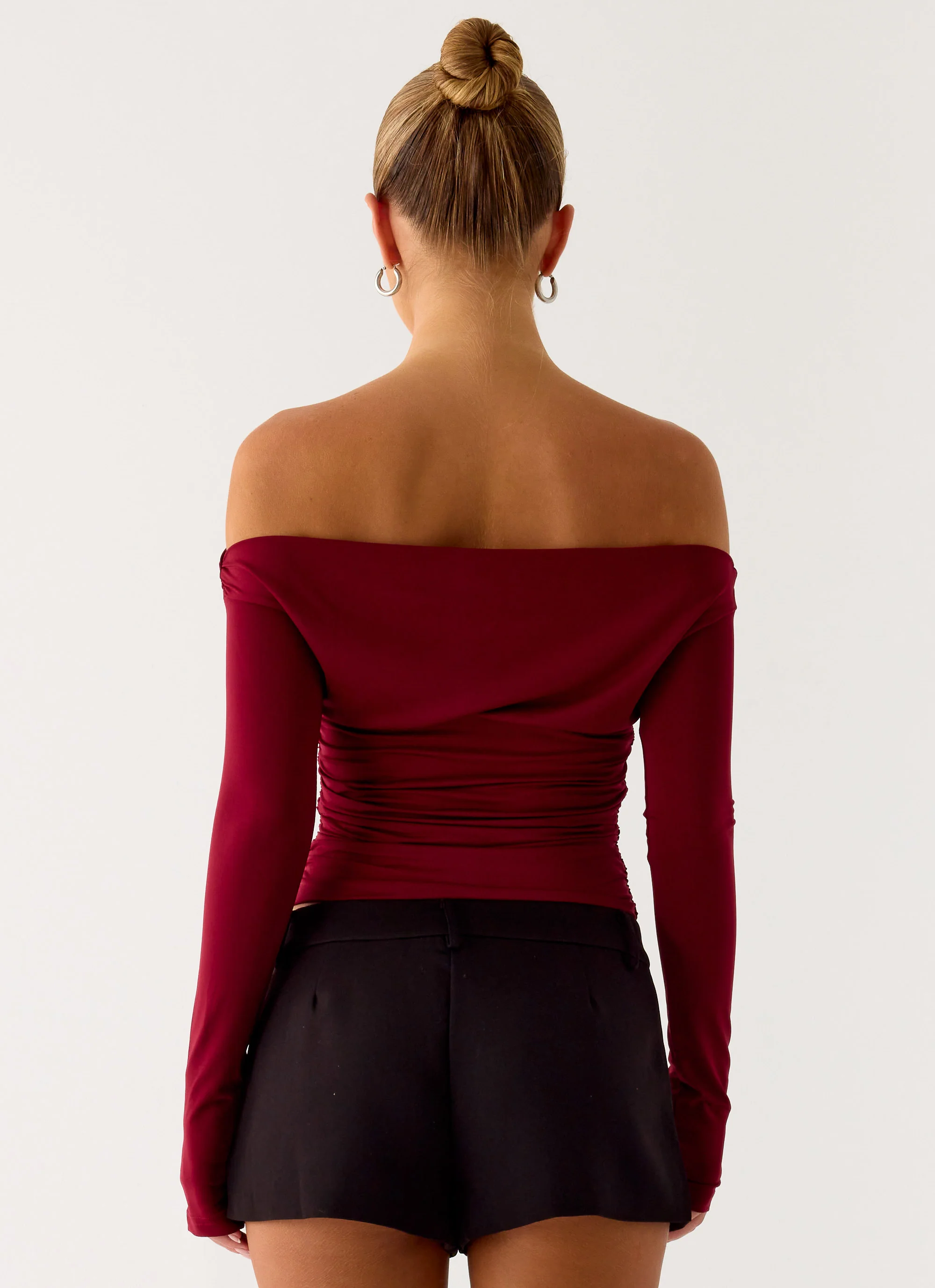 Reva Long Sleeve Top - Maroon