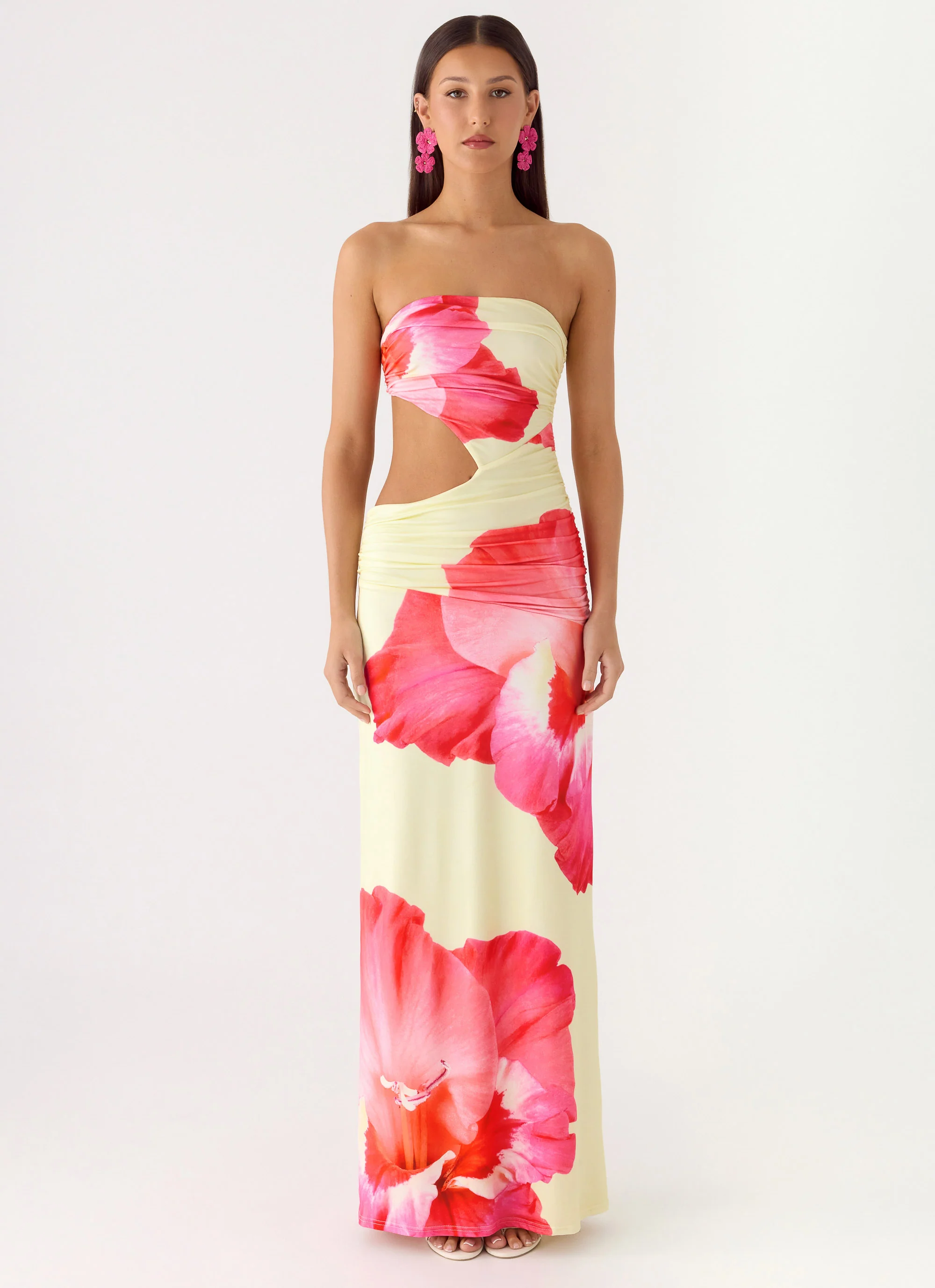 In The Rhythm Maxi Dress - Yellow Floral Spritz