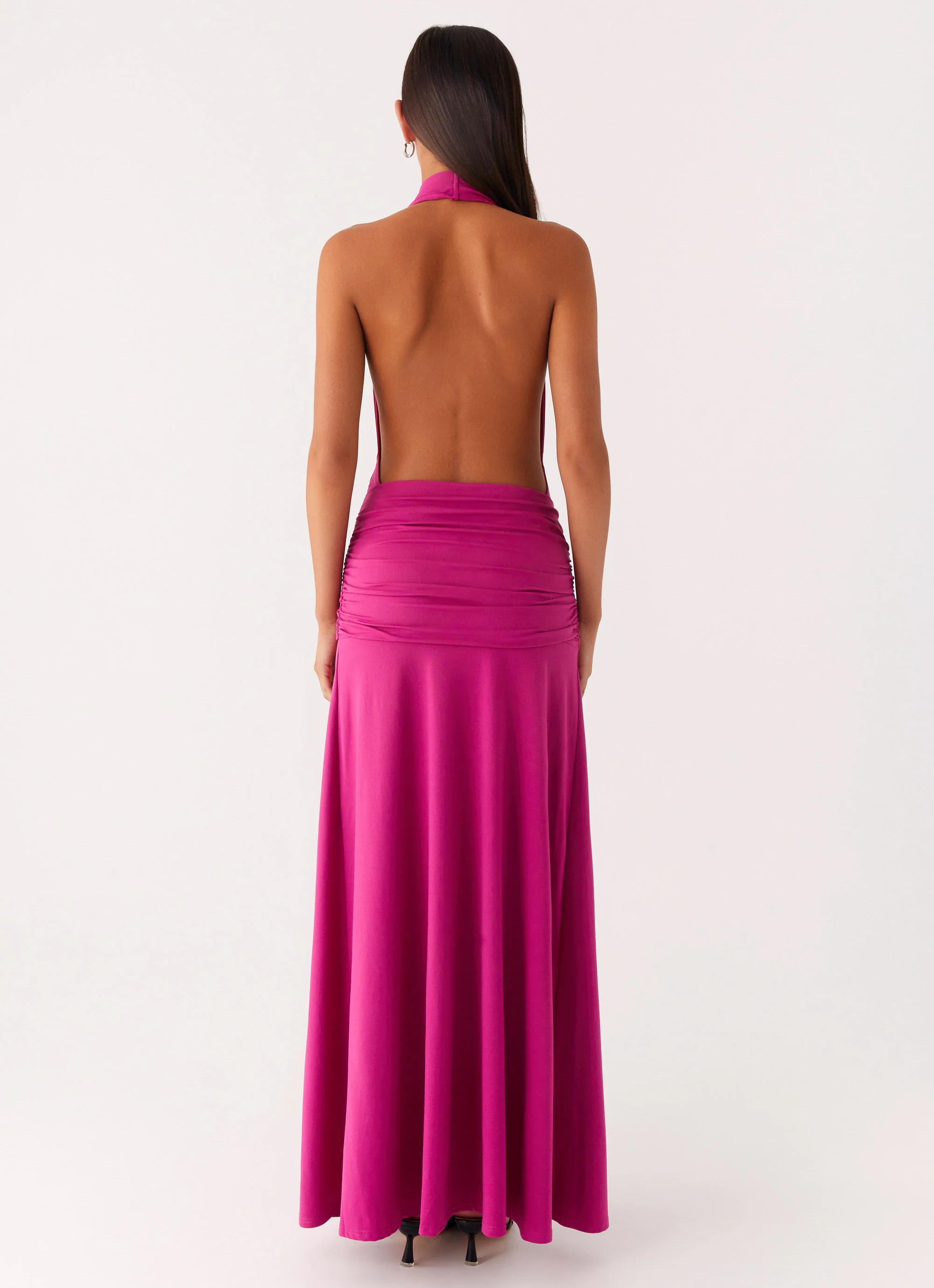 Rowan Ray Cowl Maxi Dress - Fuchsia