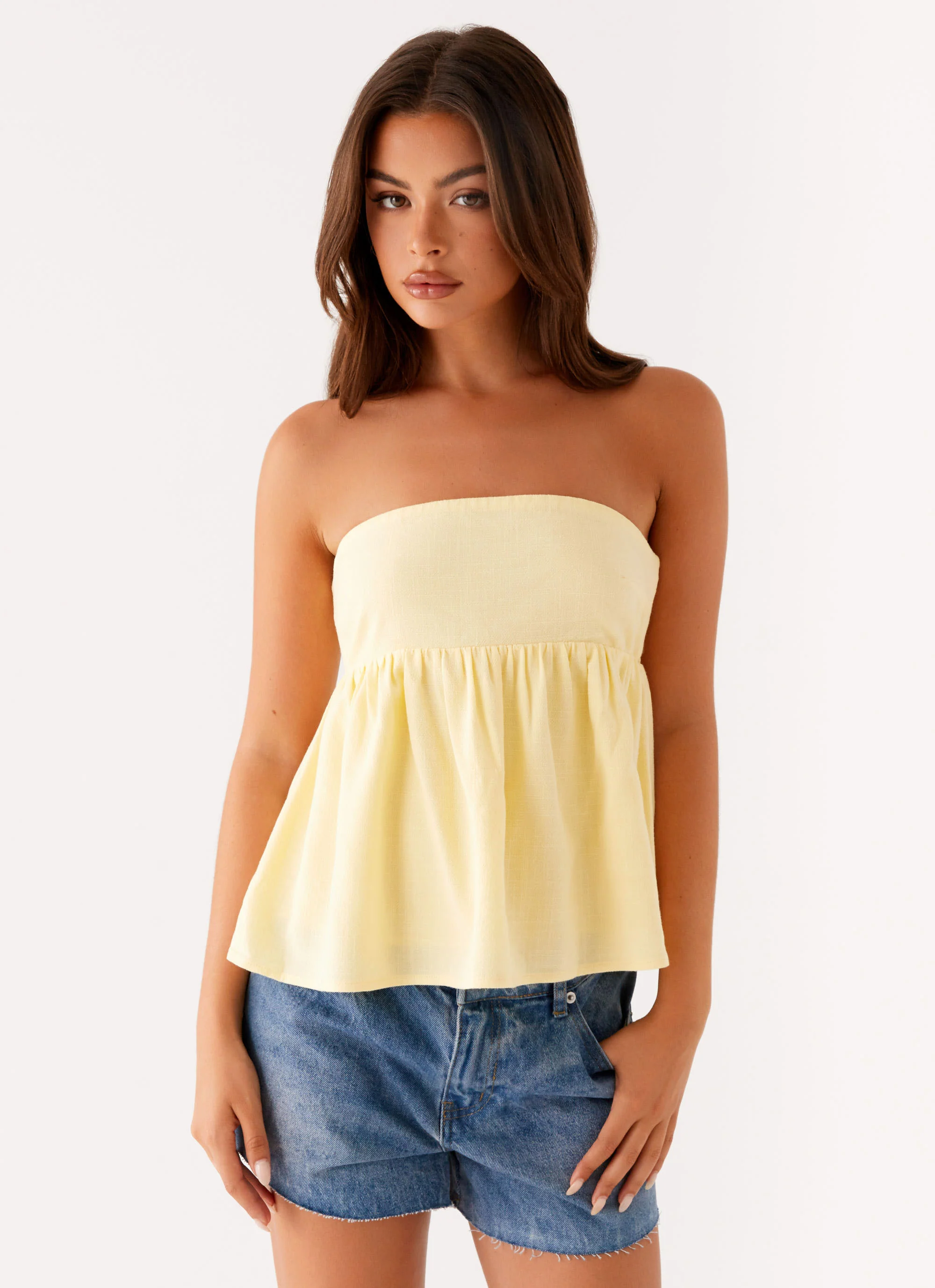 Cassie Tube Top - Yellow