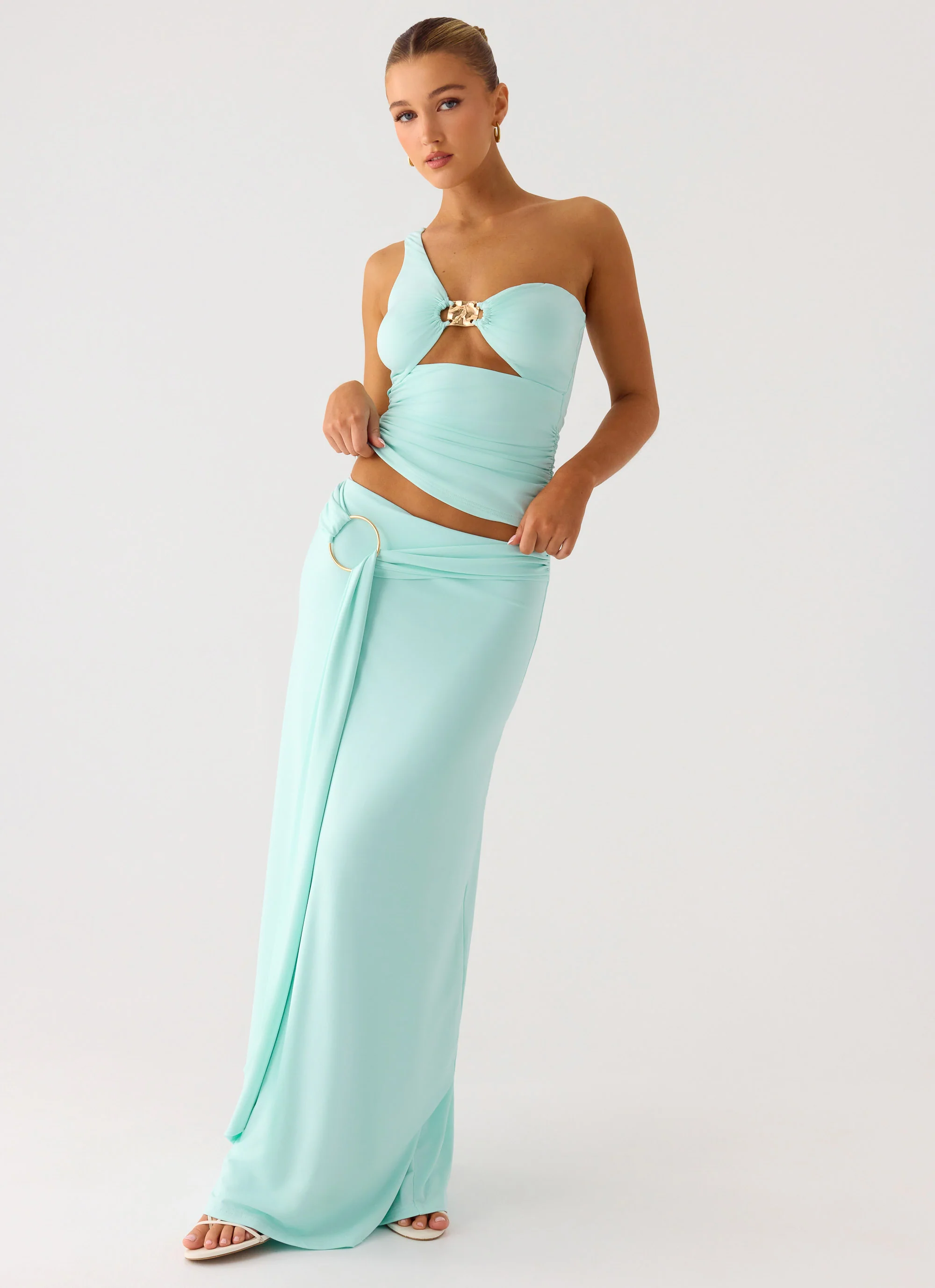 Ravi Maxi Skirt - Aqua