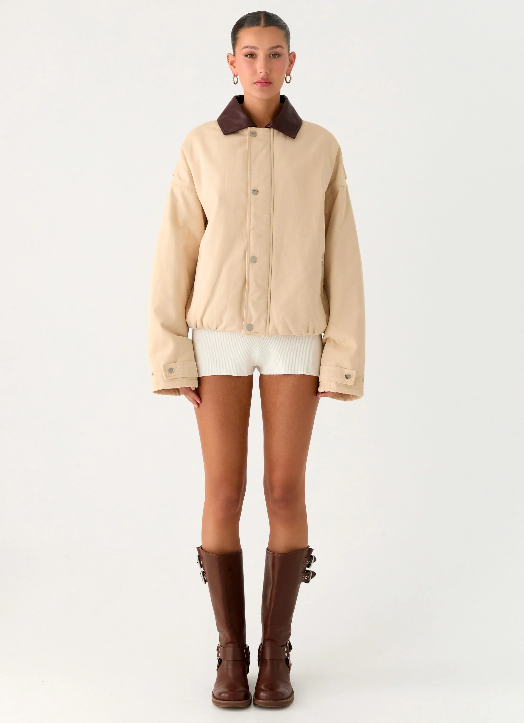 Airplane Mode Twill Blouson Jacket - Natural