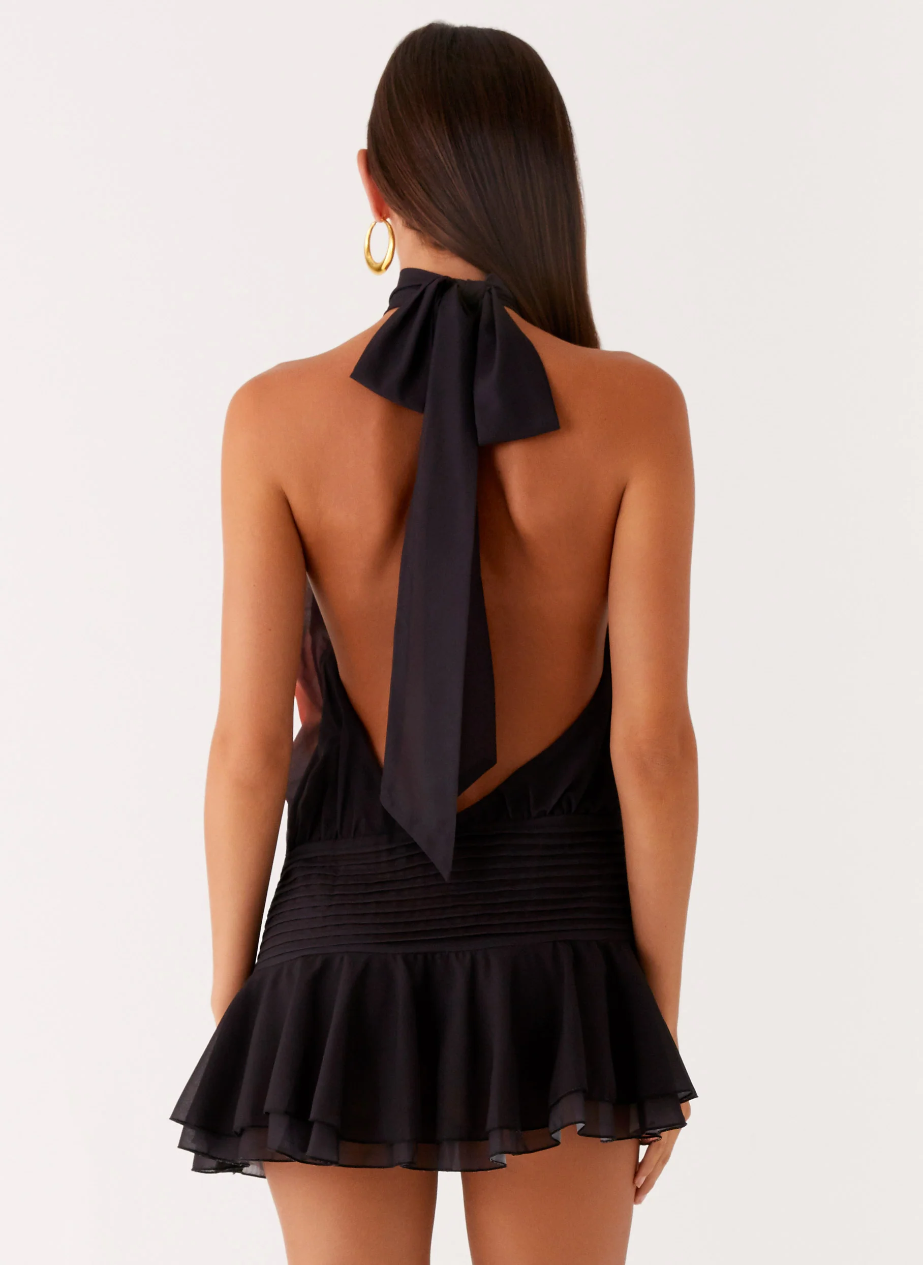 Willow Chiffon Mini Dress - Moody Floral