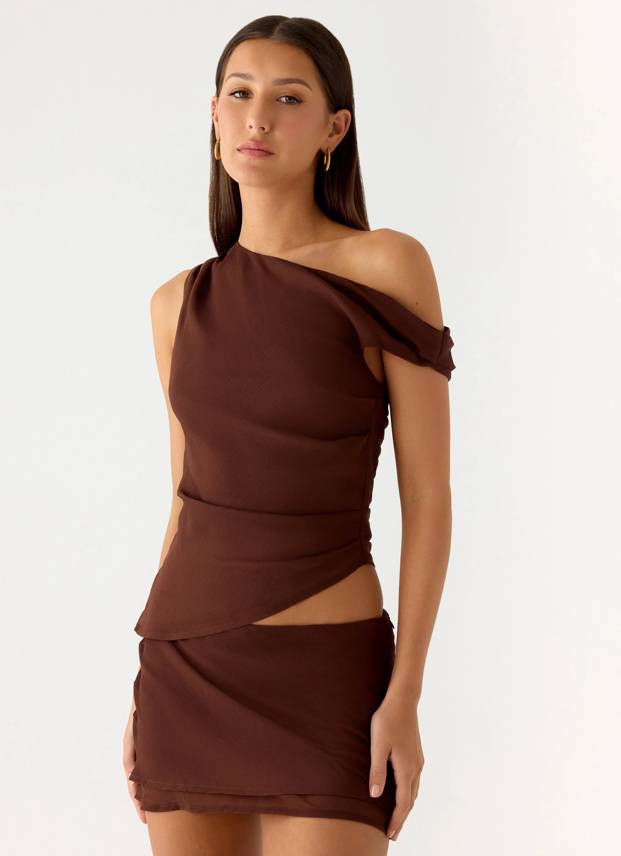 Caleb Mini Skirt - Chocolate