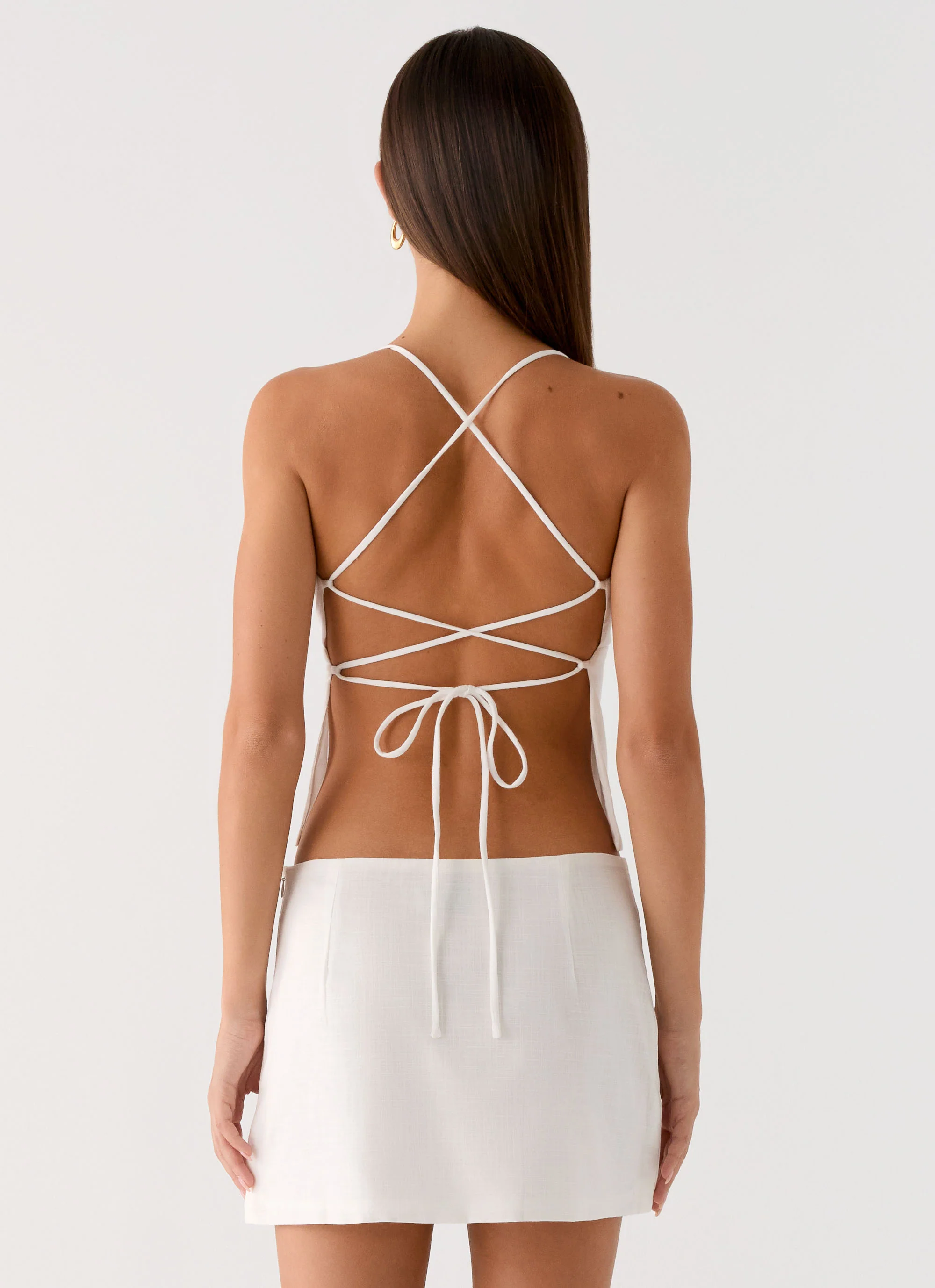 Under Heat Mini Skirt - White