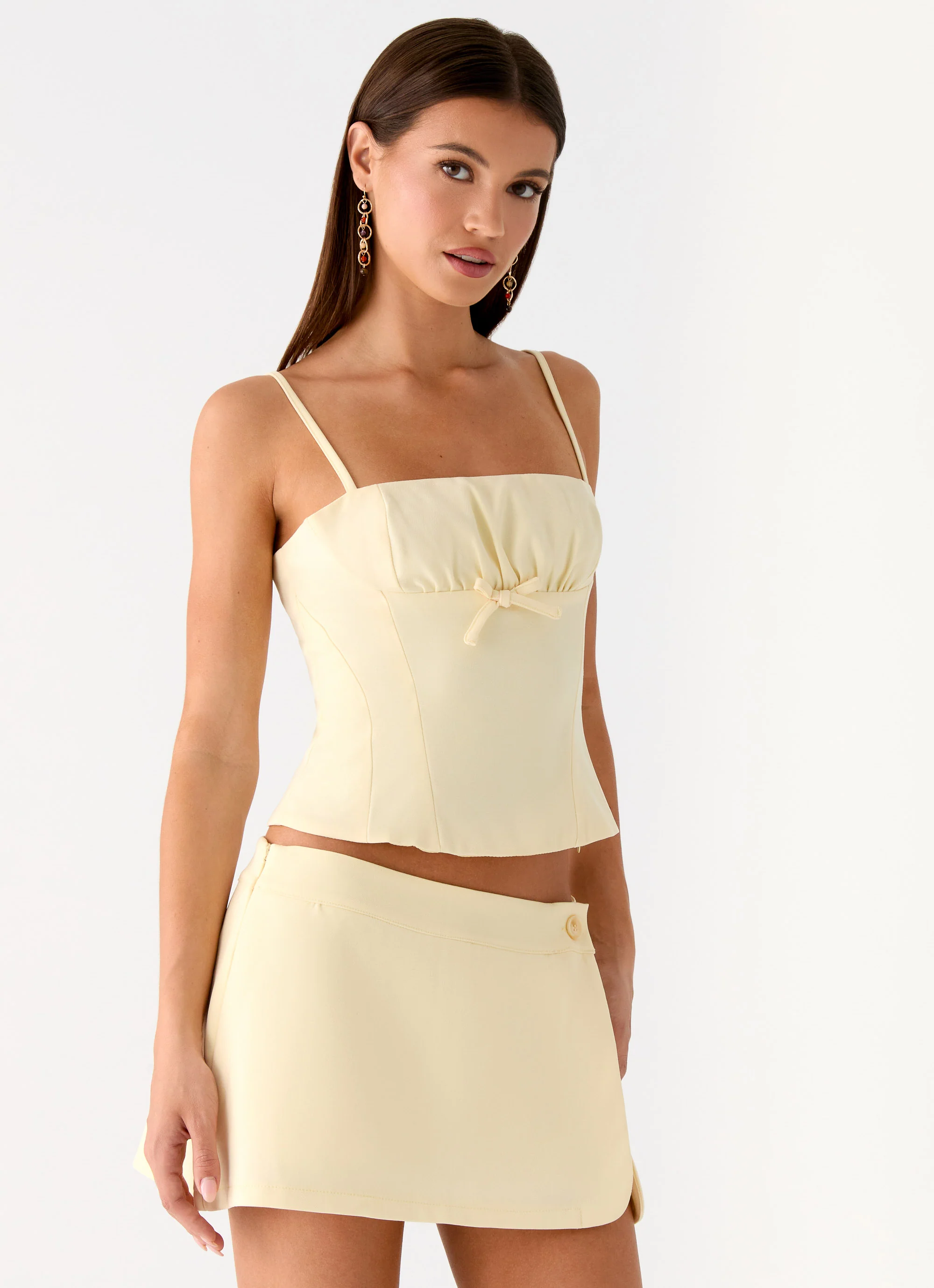 Gowon Low Rise Mini Skort - Butter Yellow