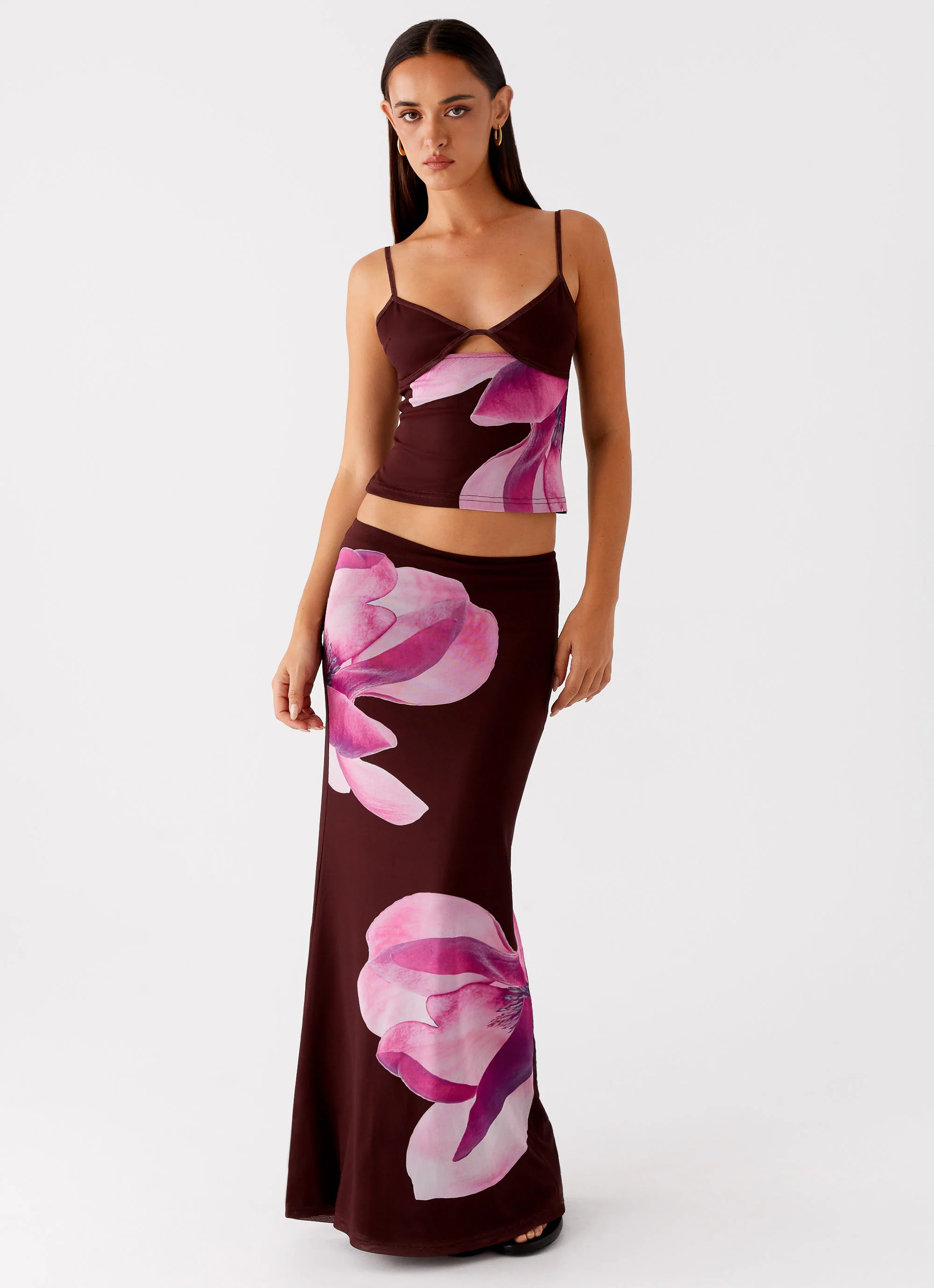 Alpha Cut Out Top - Dark Chocolate