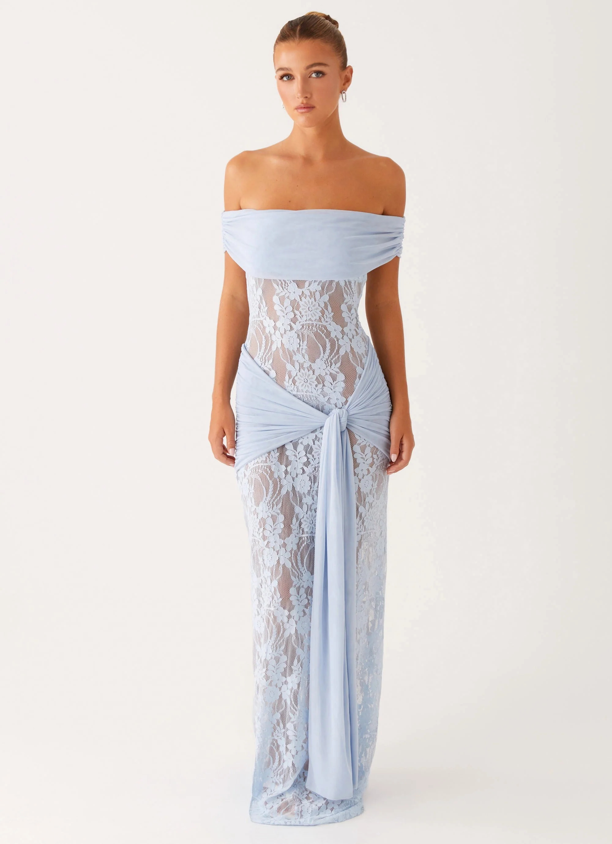 Gracie Twist Maxi Dress - Blue