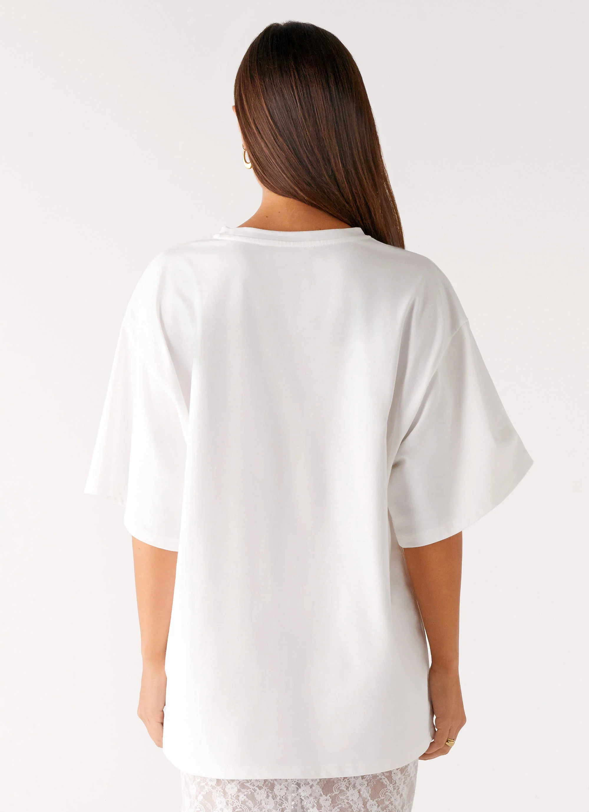 Pearl Oversized Tee - White