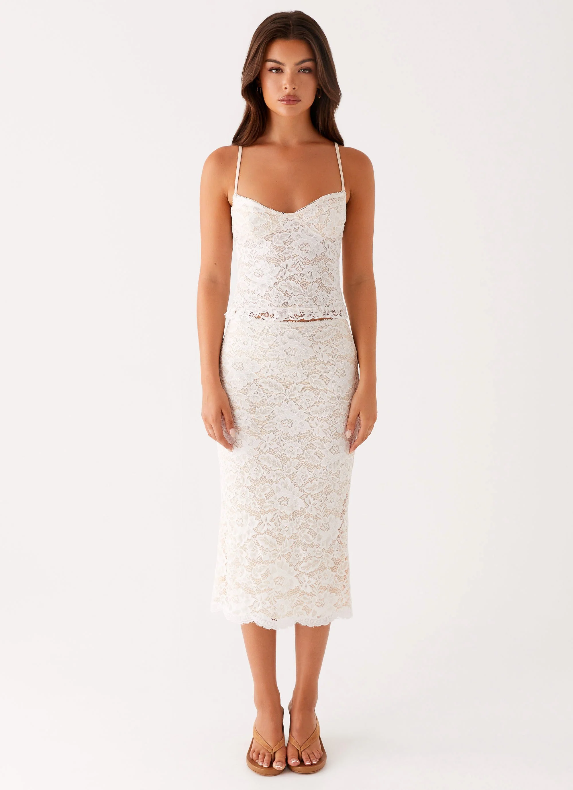 Crystal Clear Lace Top - Ivory