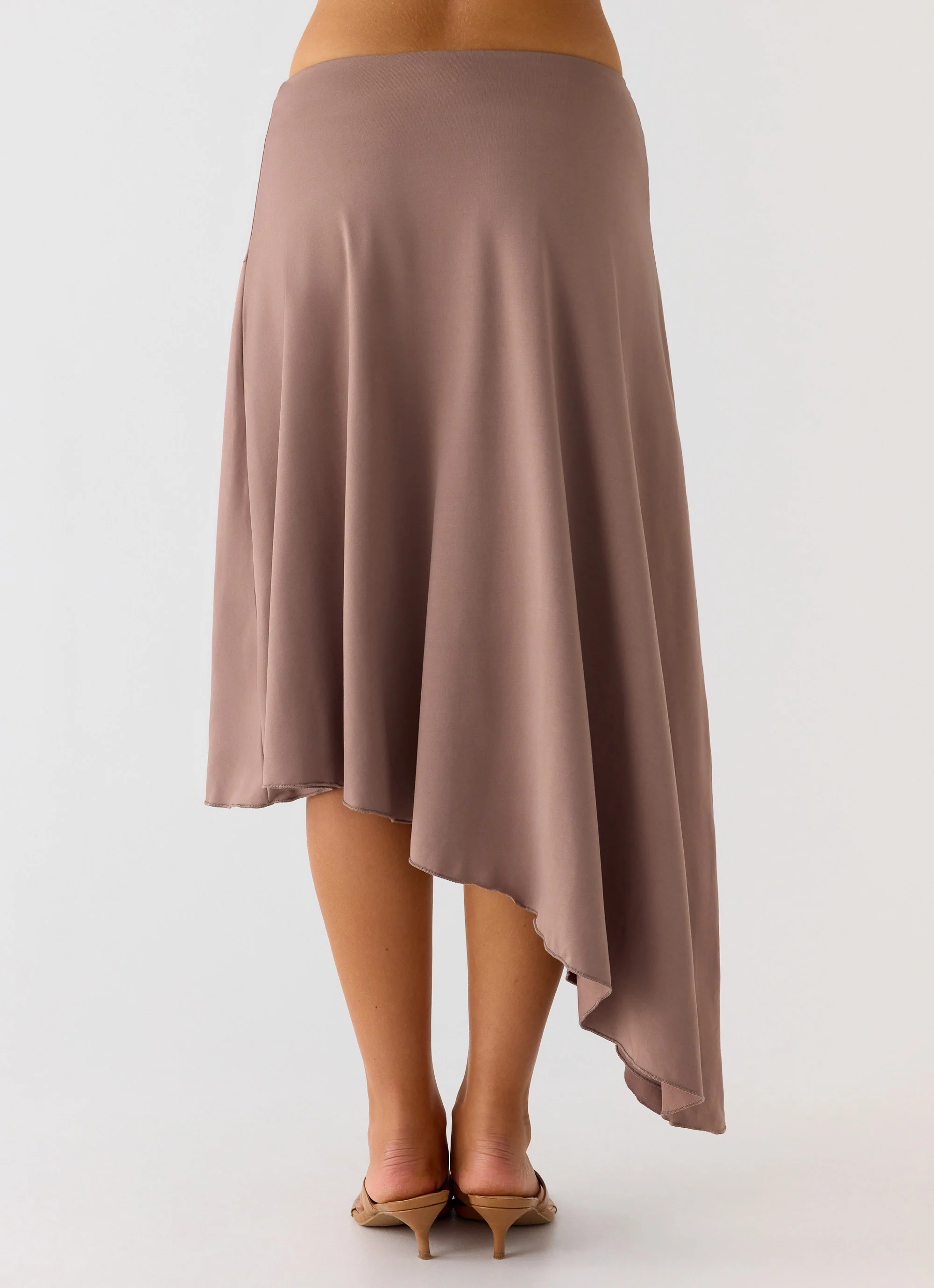 Jisoo Asymmetric Midi Skirt - Desert Taupe