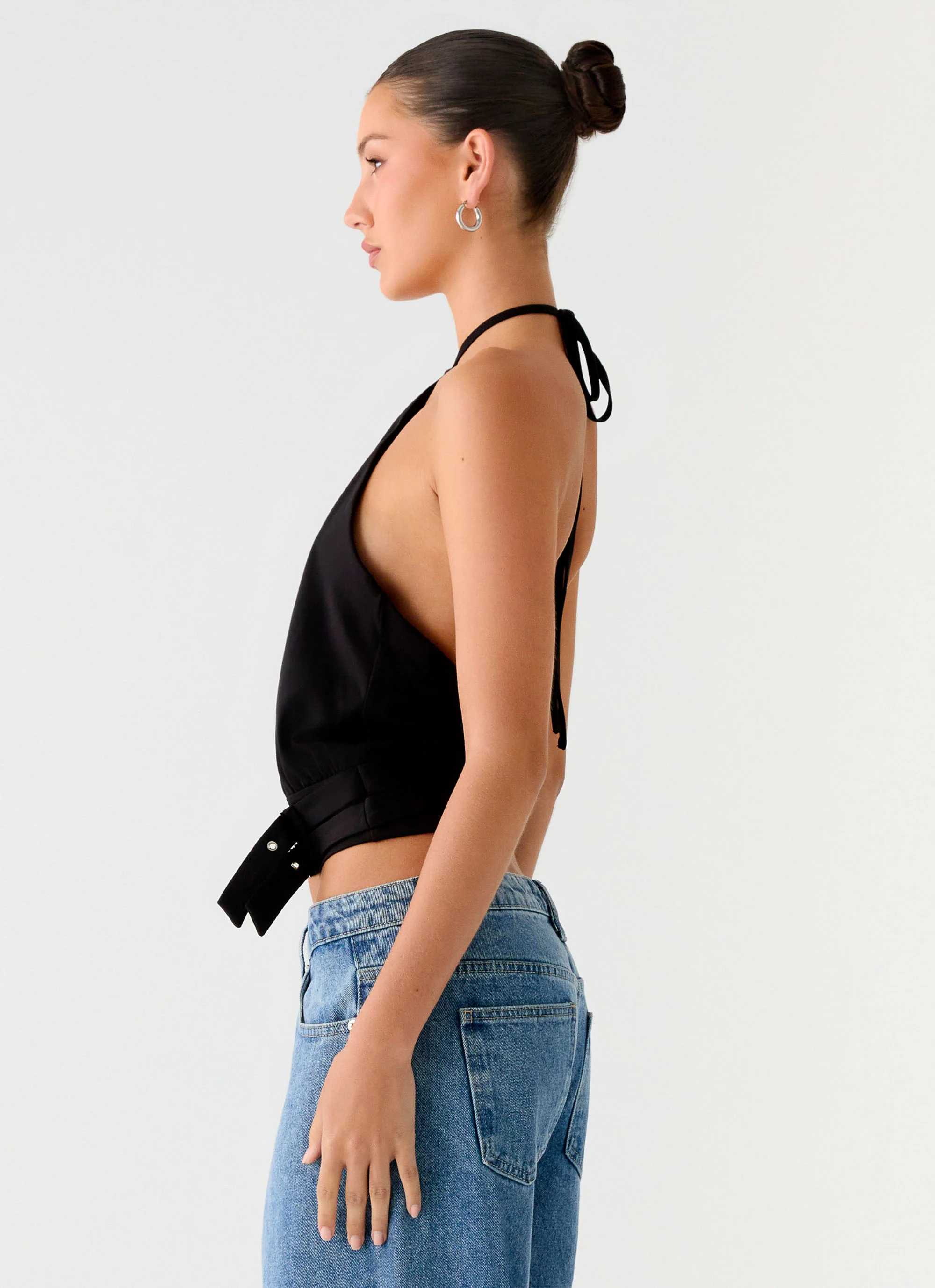 Mason Halter Neck Top - Black