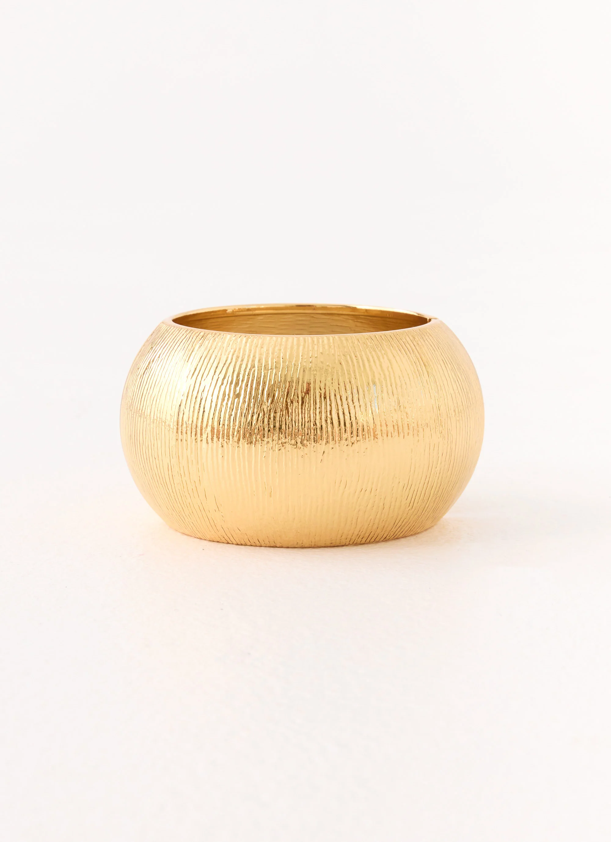 Obsidian Bangle - Gold