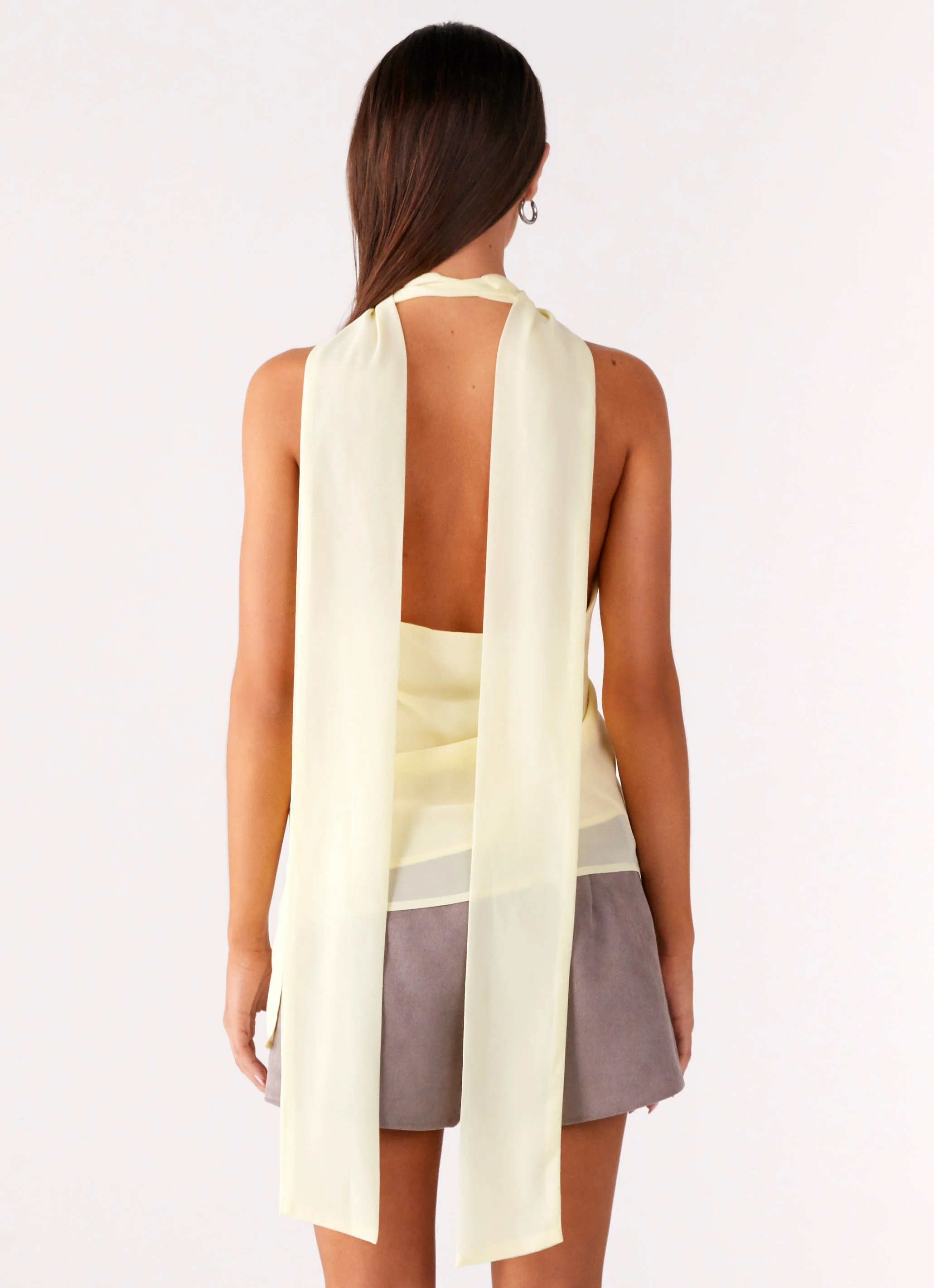 Solari Scarf Top - Yellow