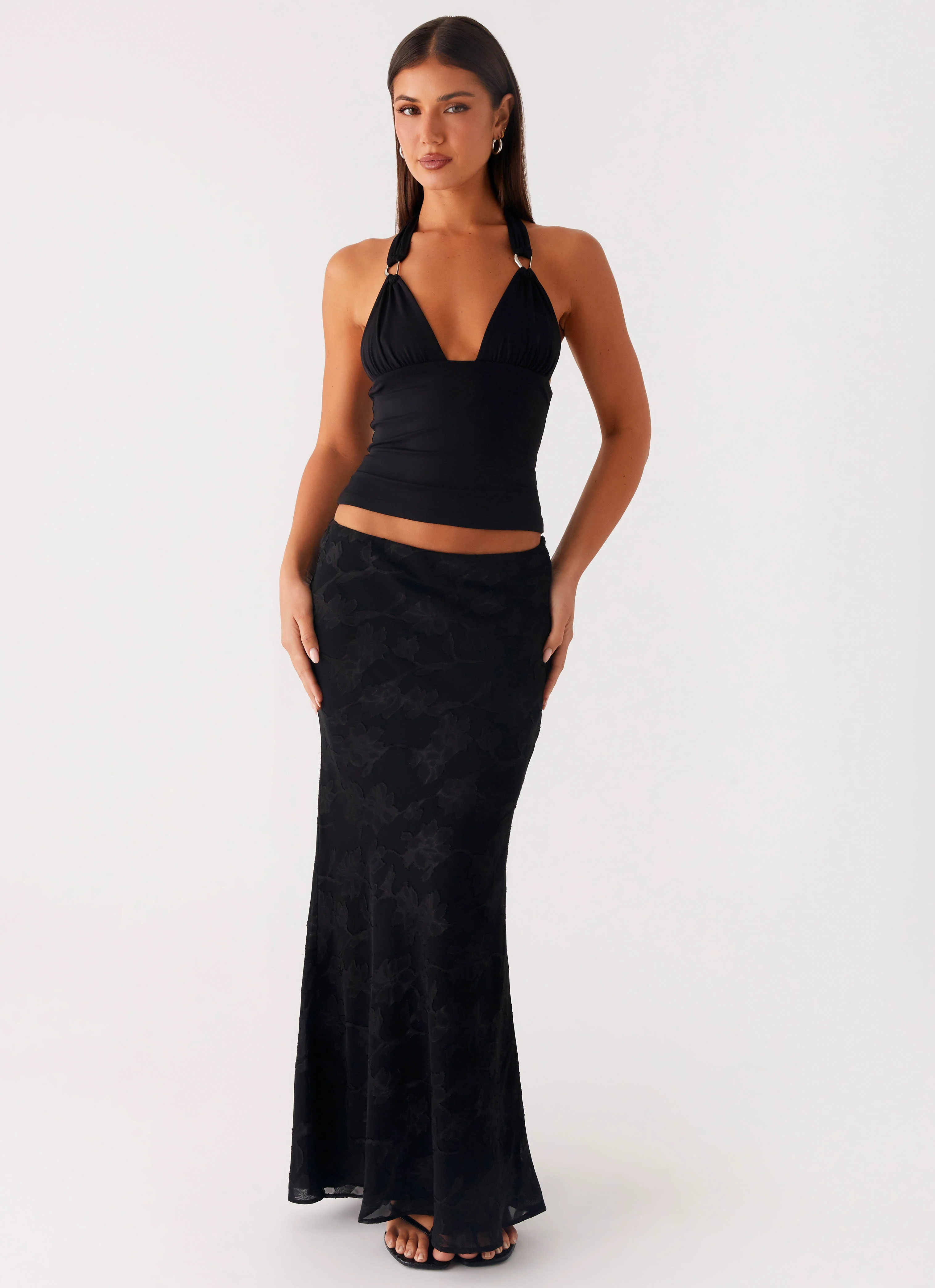 Starlit Maxi Skirt - Black