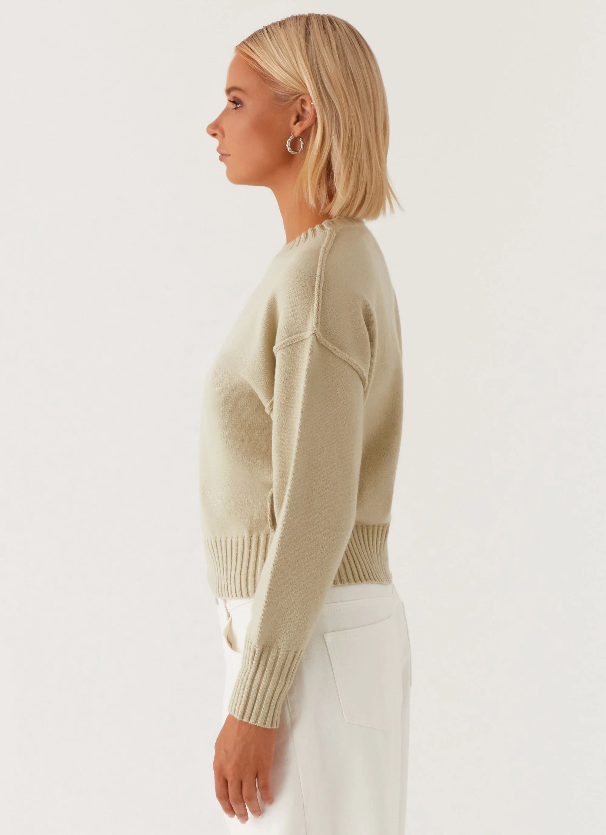 Thelma Oversized Knit Sweater - Pastel Green