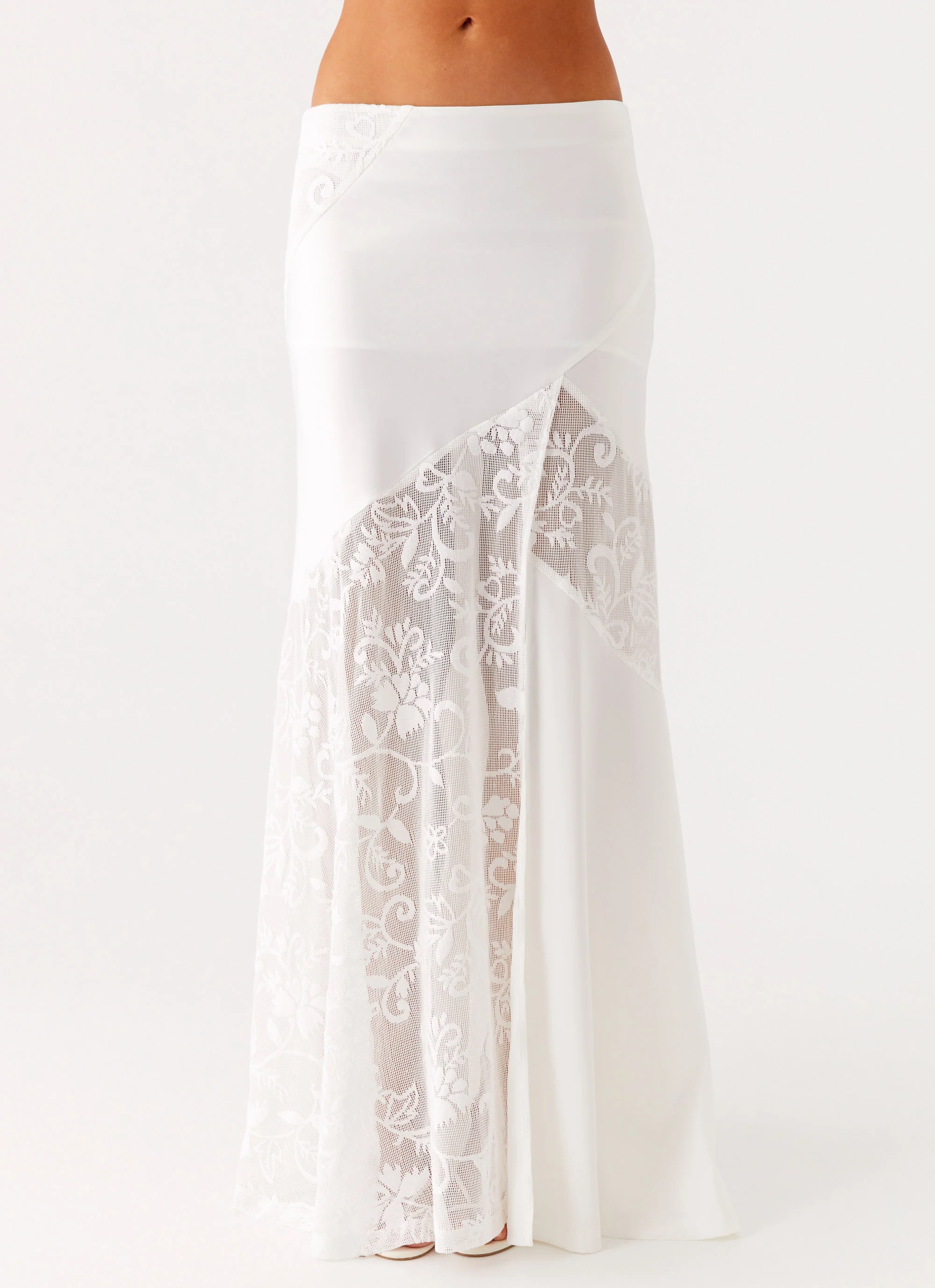 Dasie Lace Maxi Skirt - White