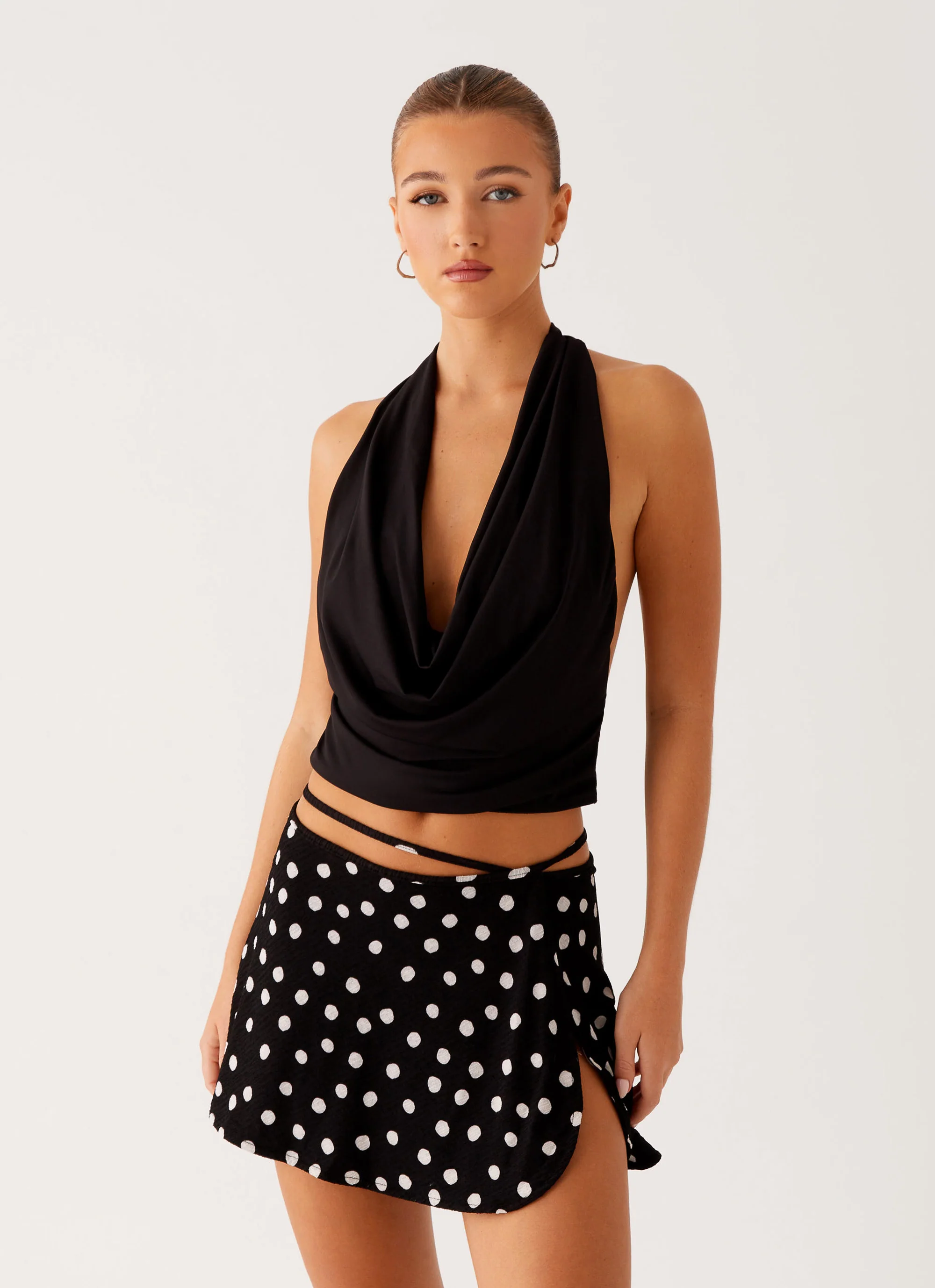 Ashi Cowl Top - Black