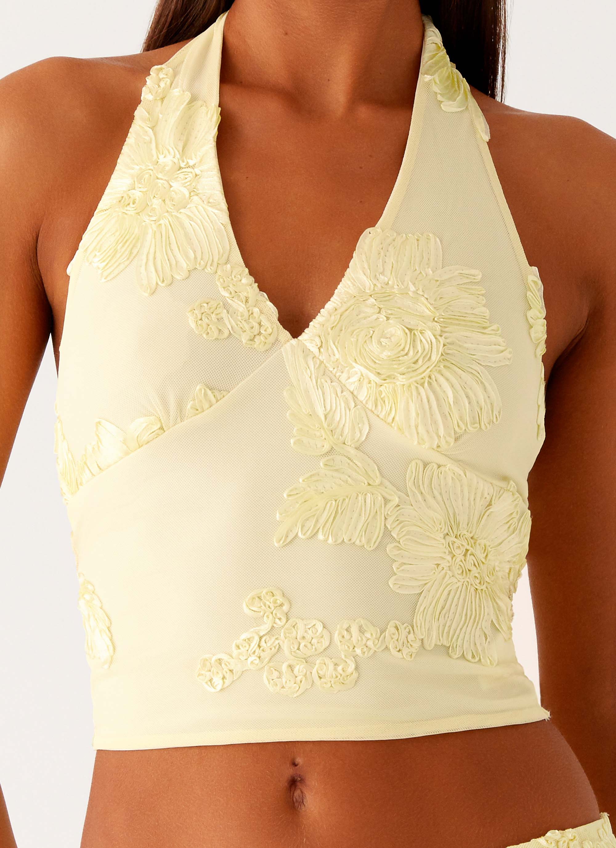 Radiate Halterneck Top - Yellow