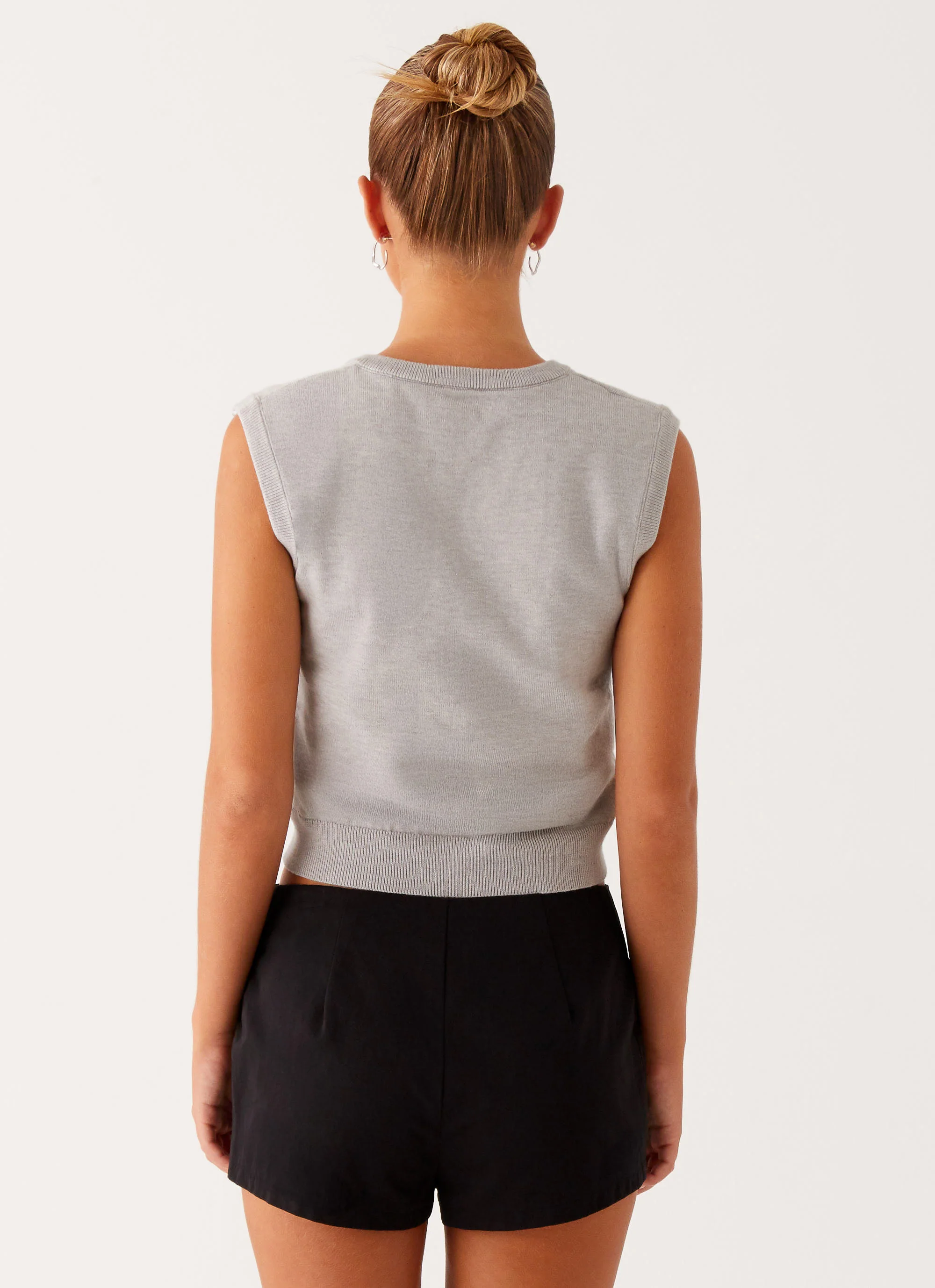 Tyne Knit Vest - Grey