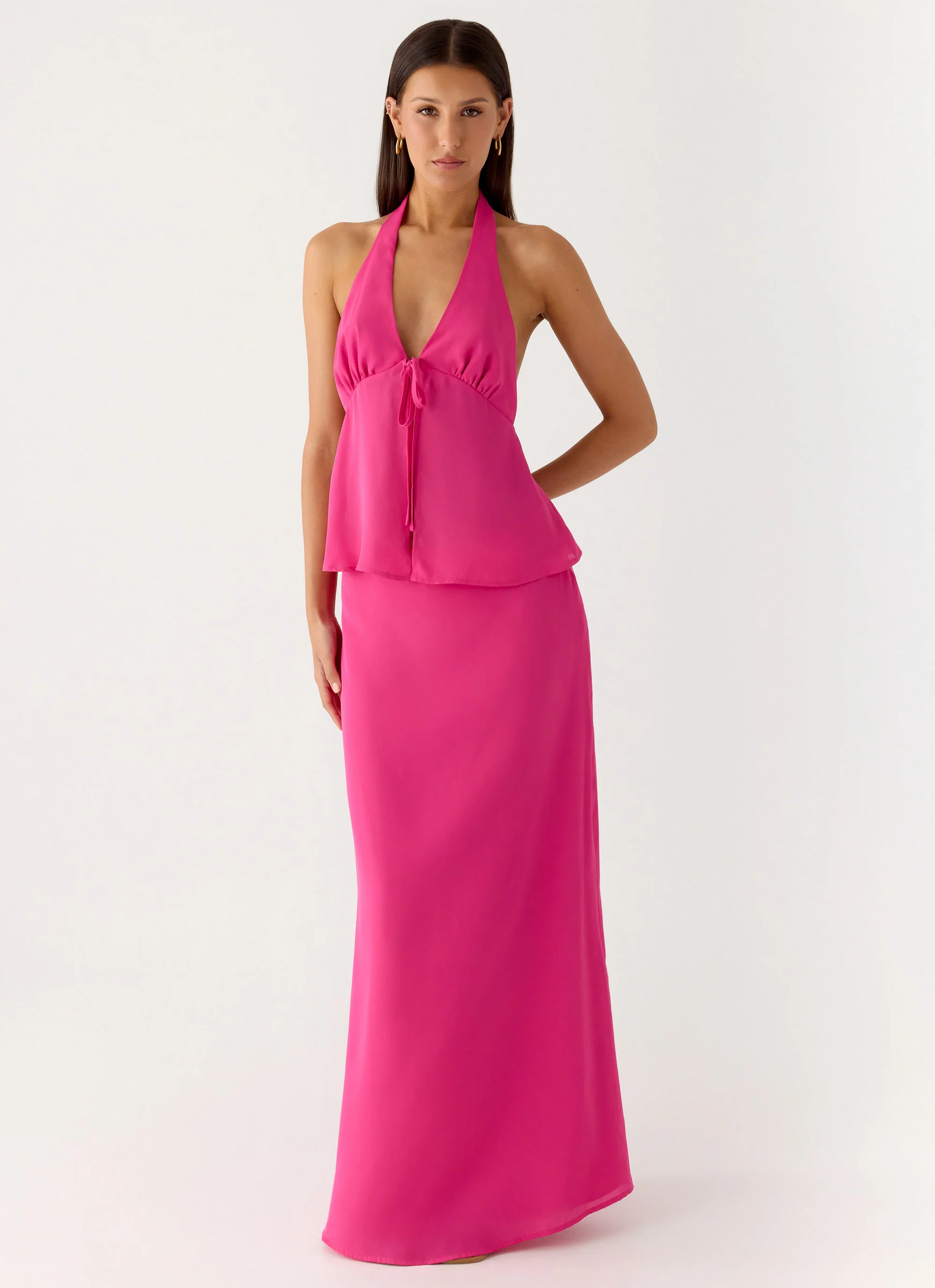 Ashlea Maxi Skirt - Fuchsia