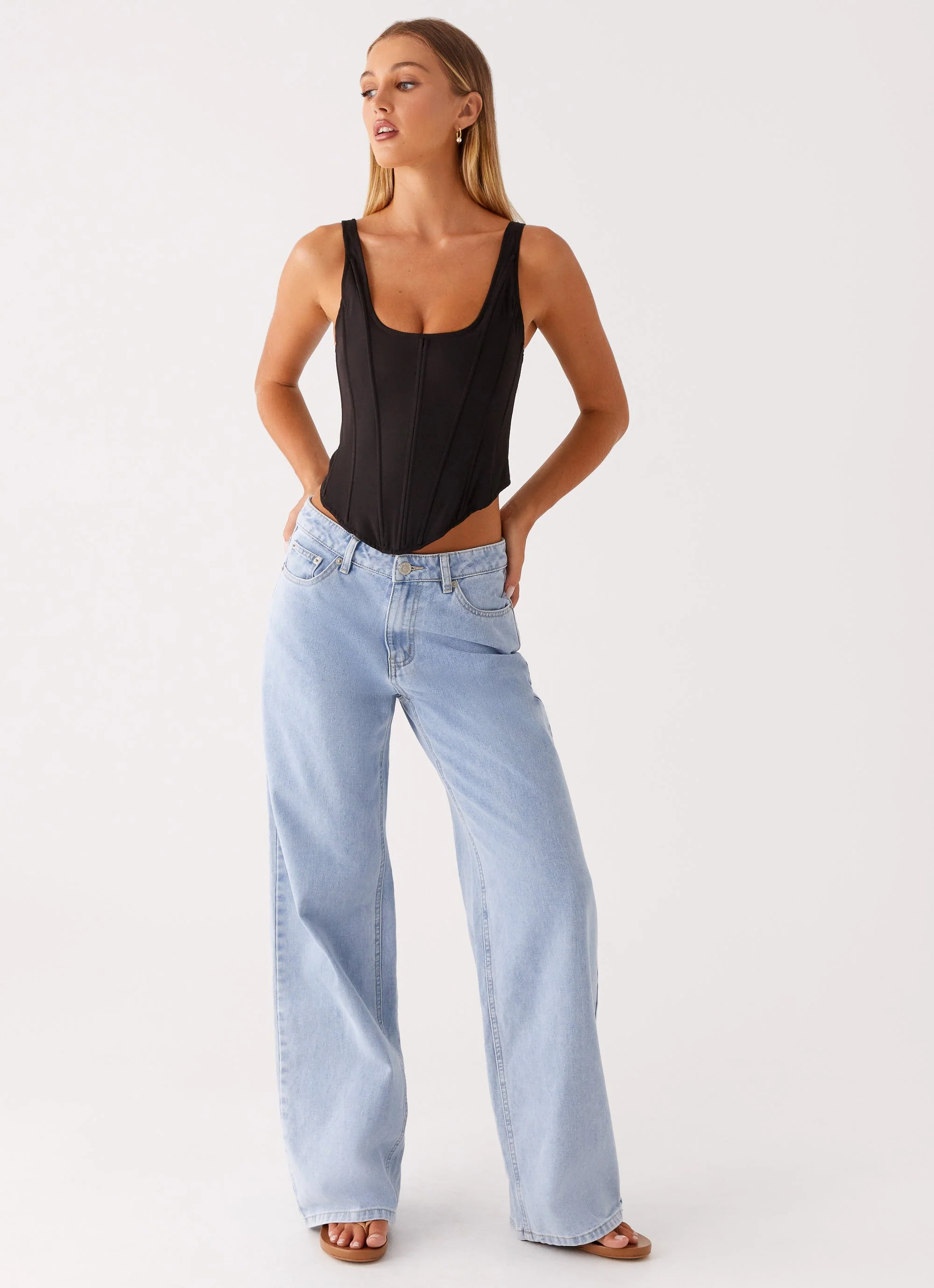 Narelle Corset Top - Black