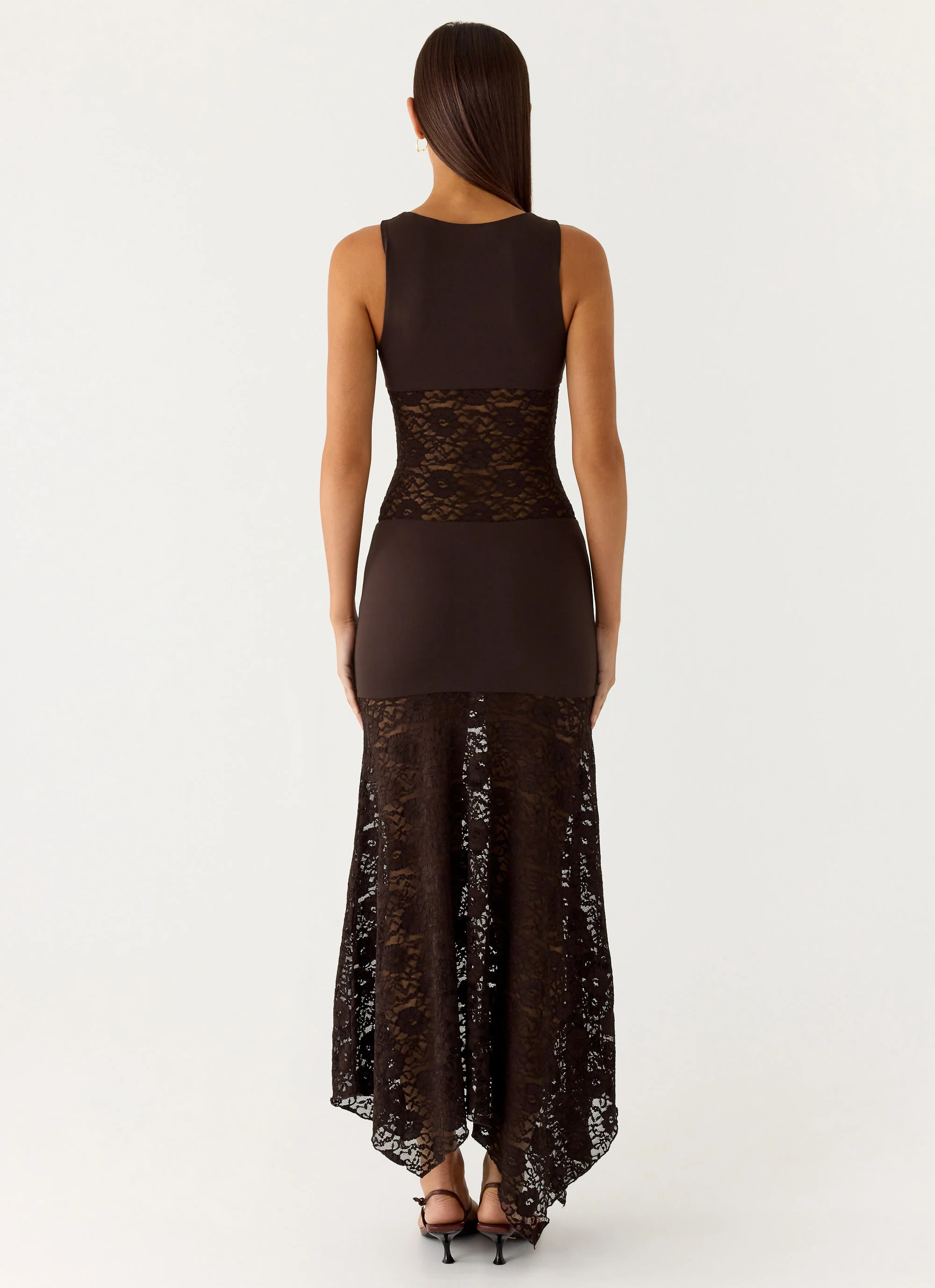 Koka Lace Maxi Dress - Cool Chocolate