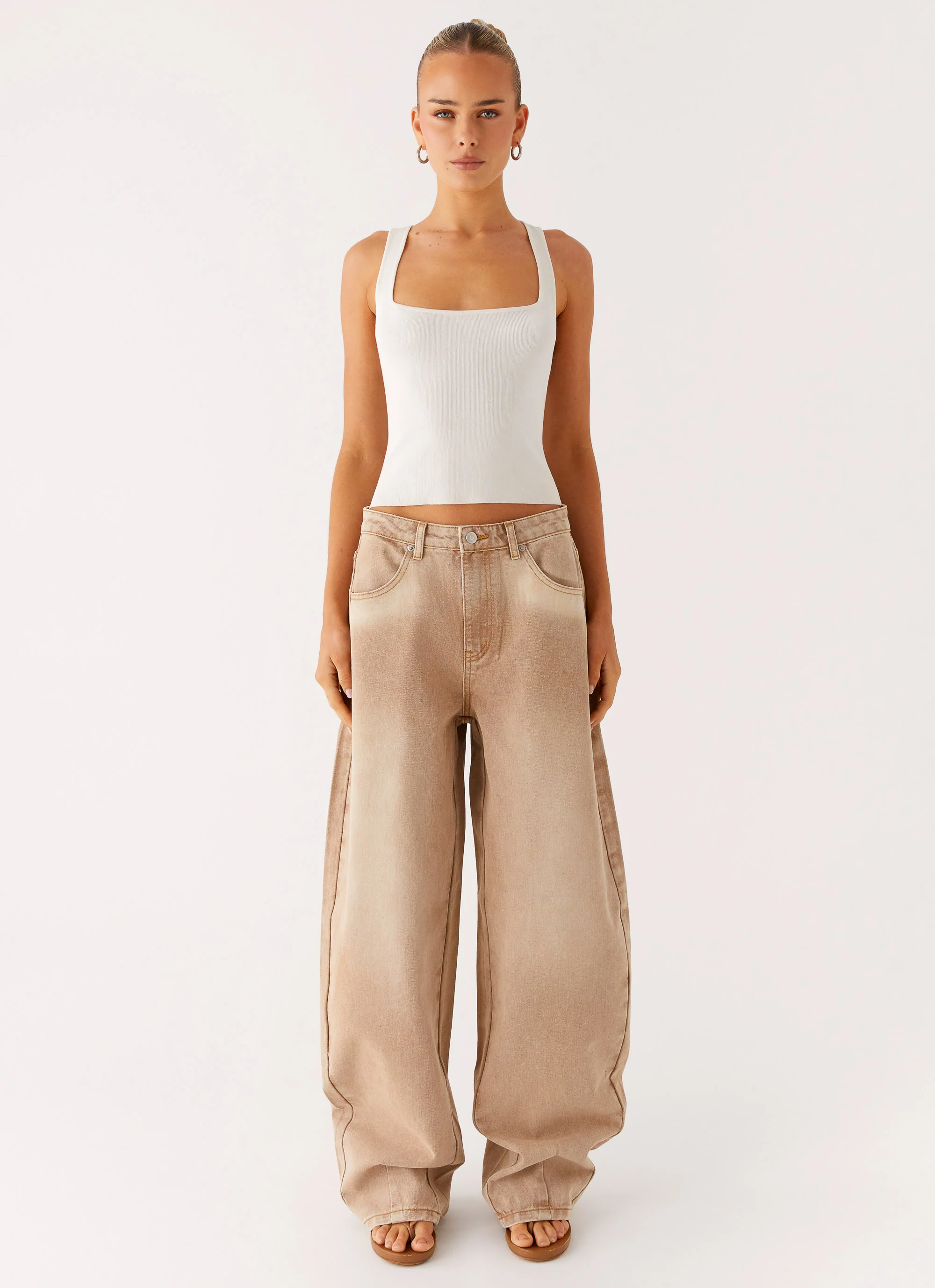 Khalil Baggy Jeans - Tan