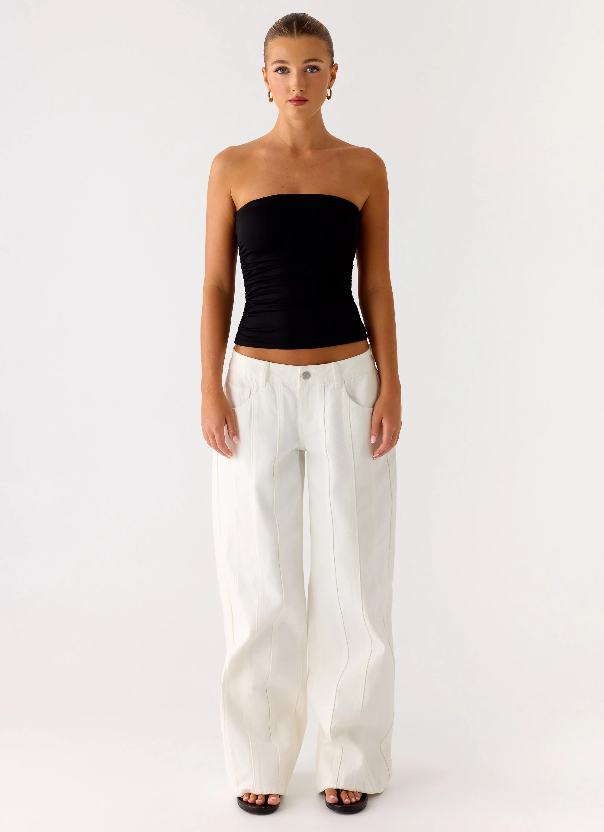 Adrienna Strapless Top - Black