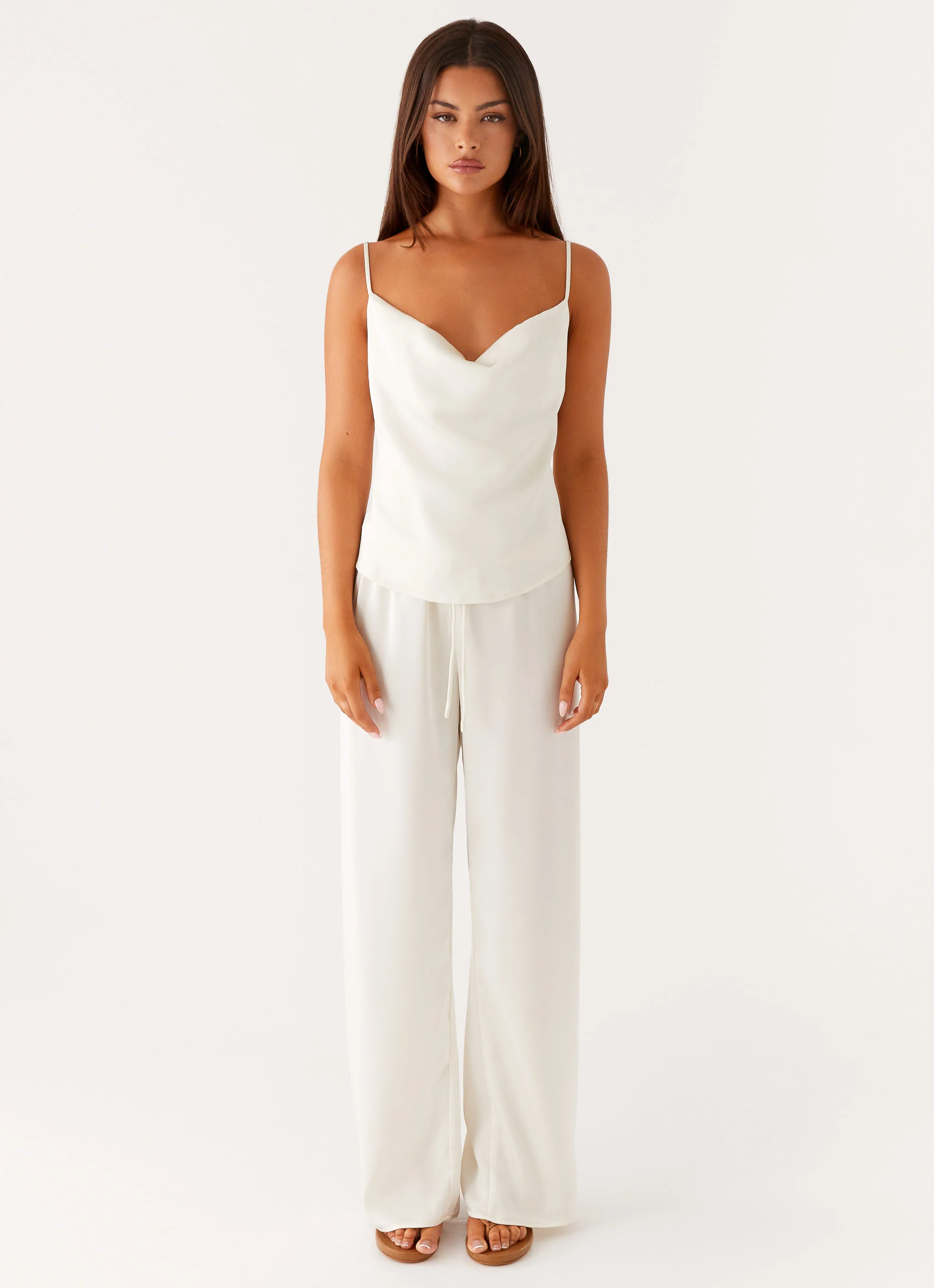 Kaia Cowl Neck Top - Butter