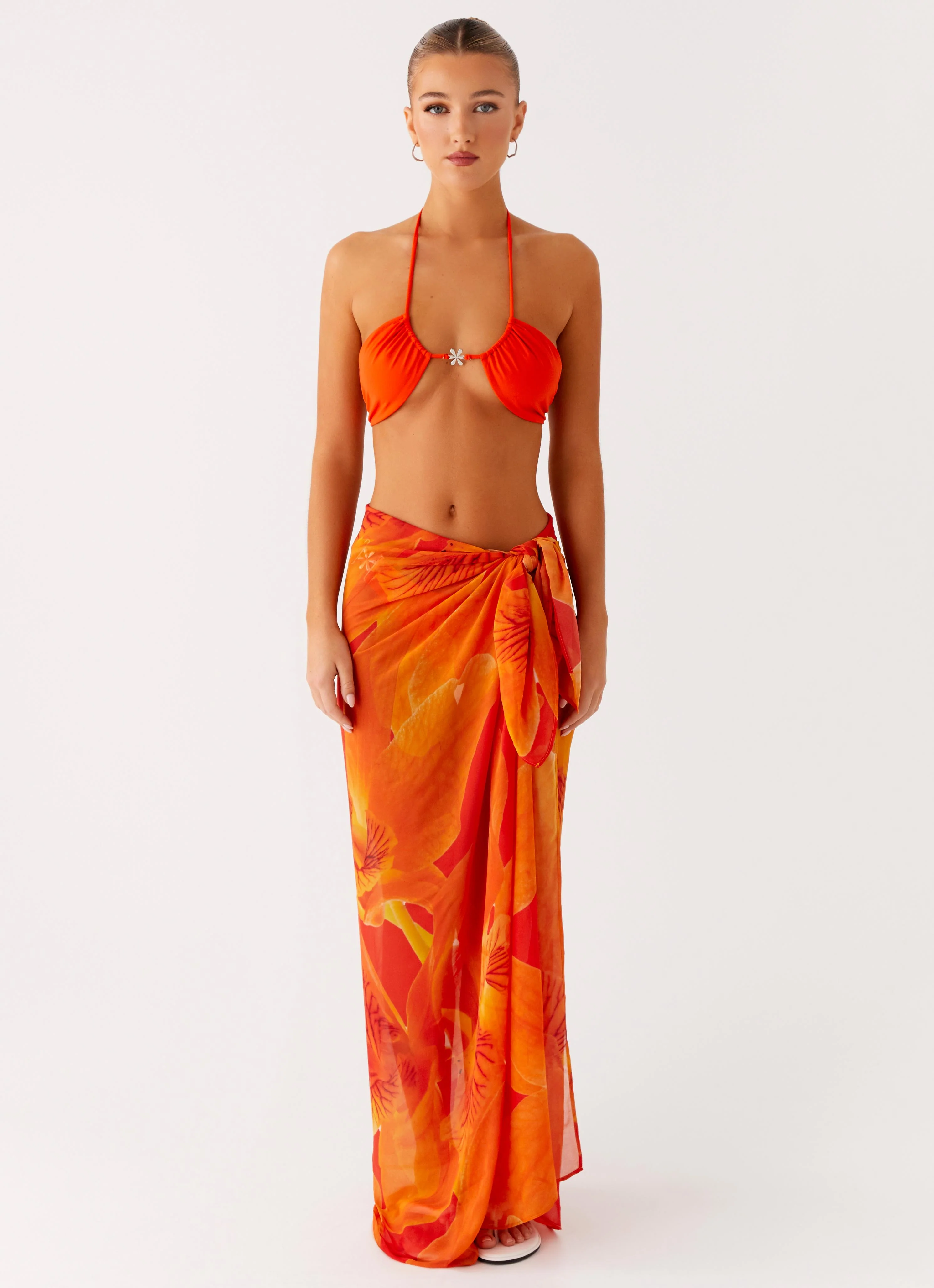 Sandy Shores Sarong - Serene Orange