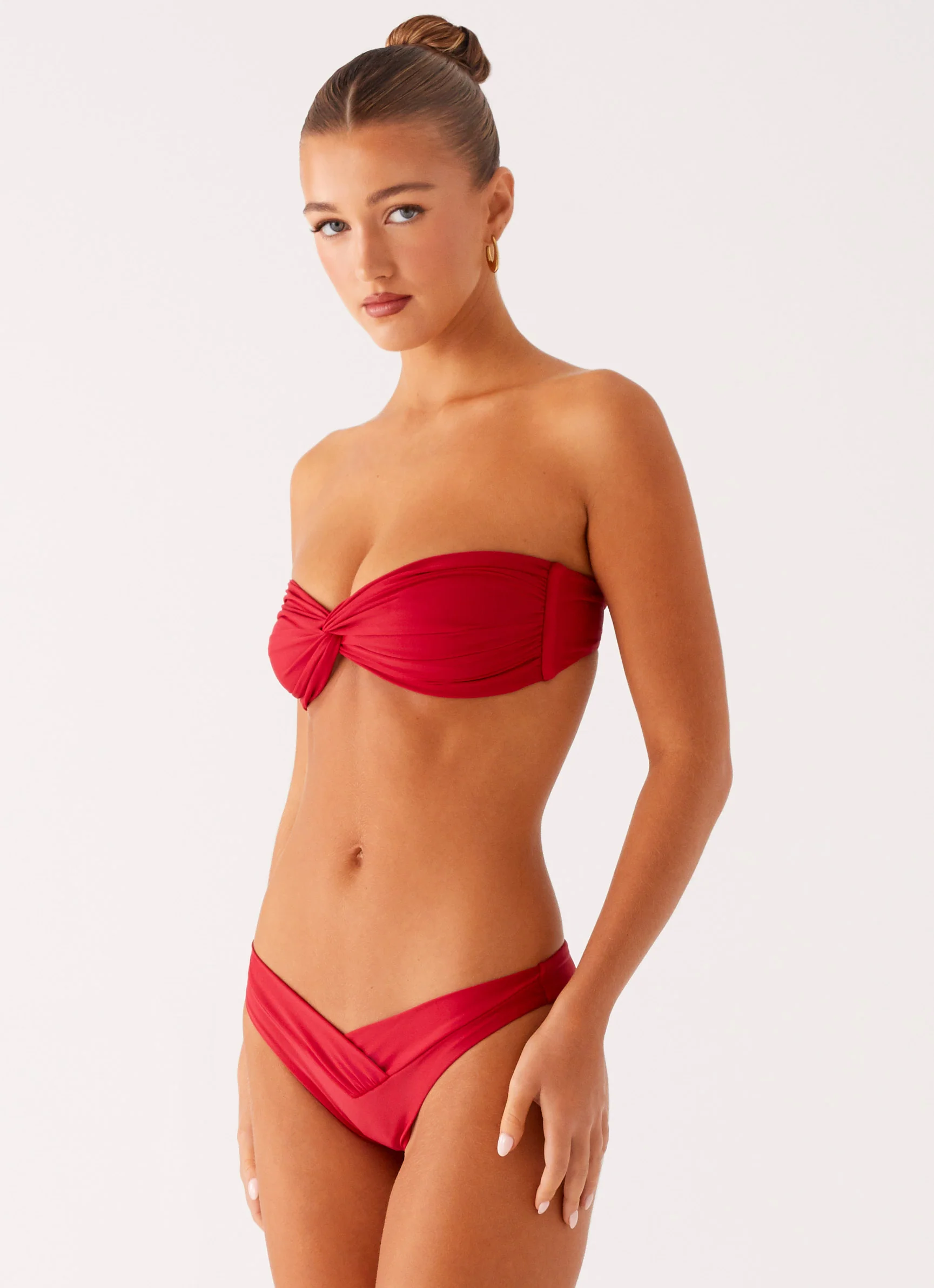 Delta Bandeau Bikini Top - Deep Red
