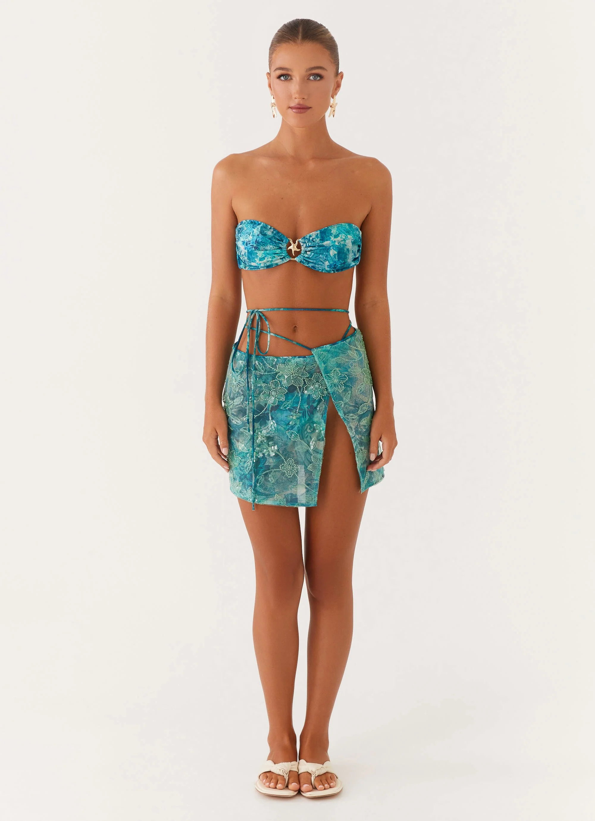 Stacie Mini Skirt - Teal