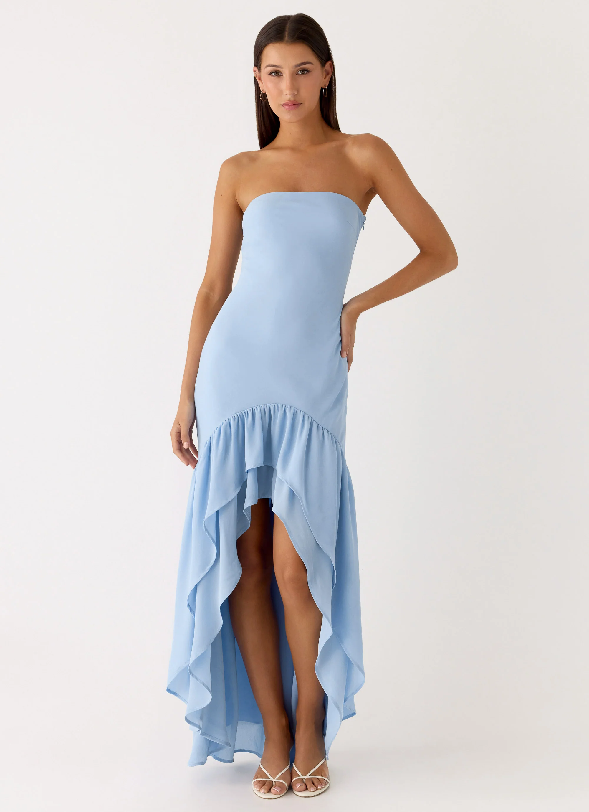 Evander Chiffon Maxi Dress - Blue