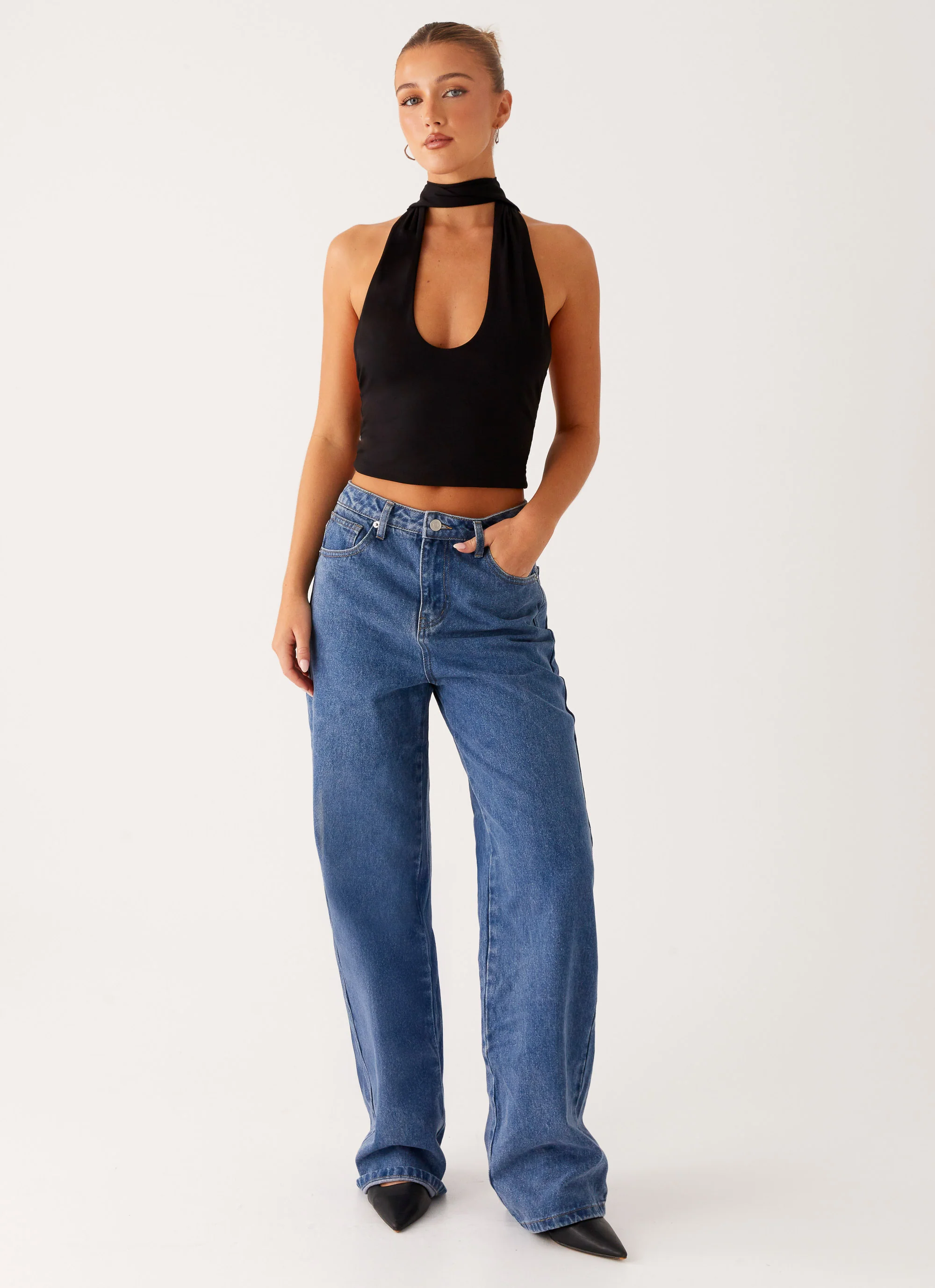 Back Again Straight Leg Denim Jeans - True Blue