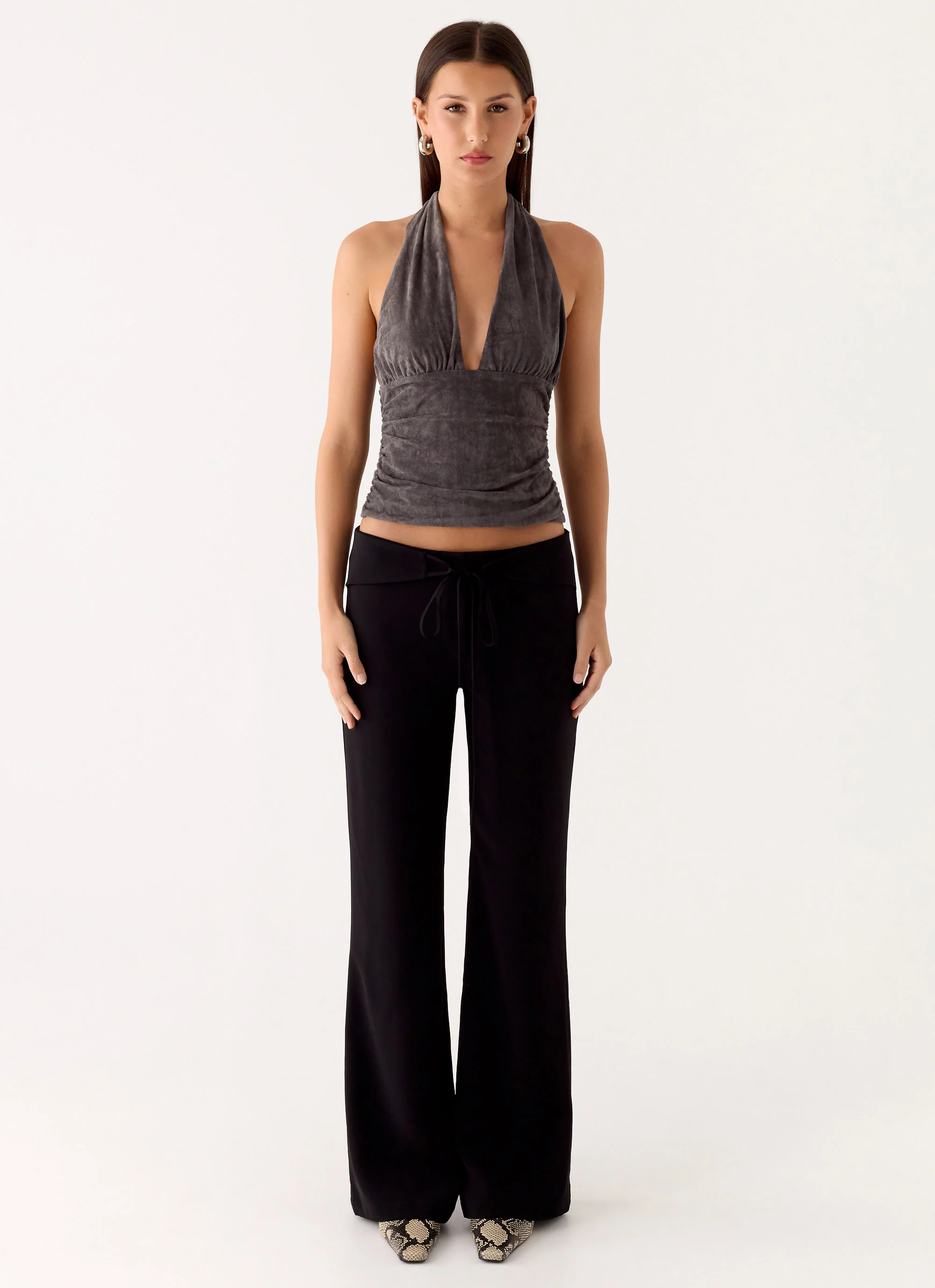 Aylssa Halter Top - Ash