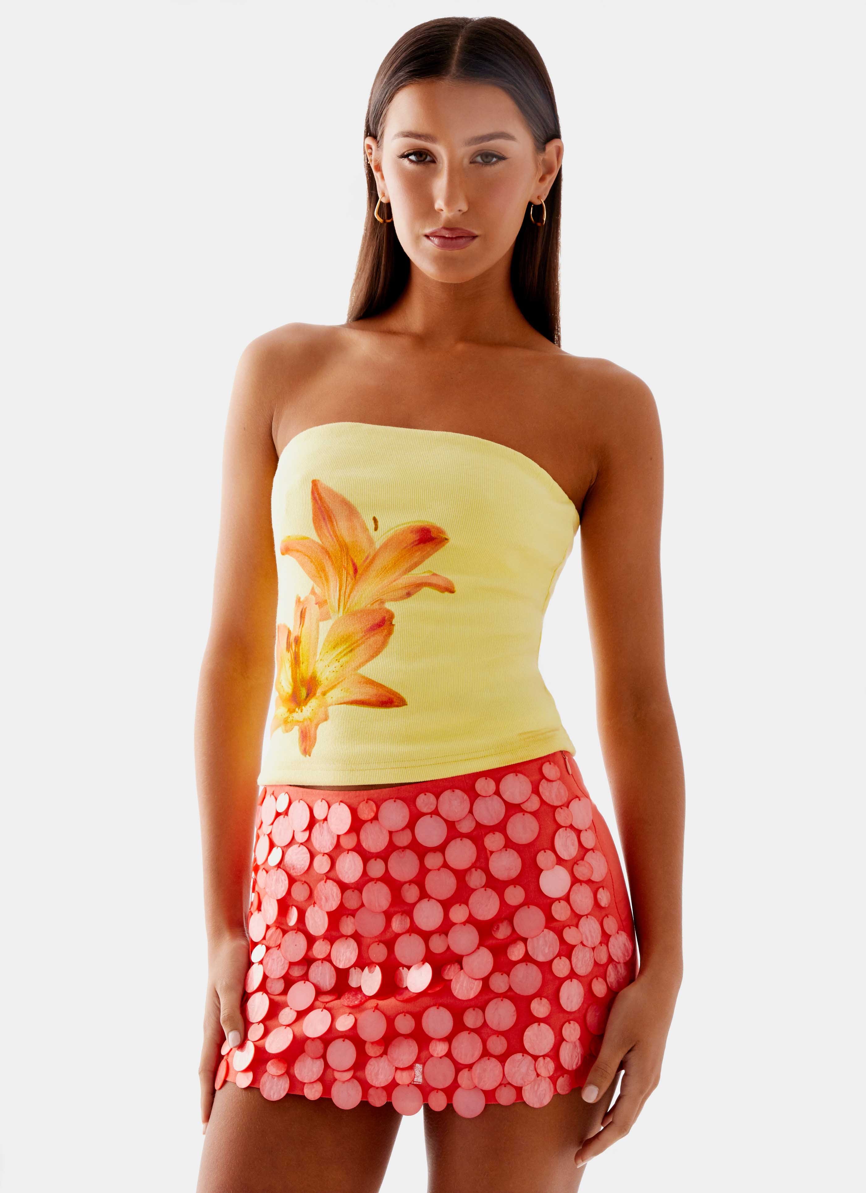 Danta Strapless Top - Yellow