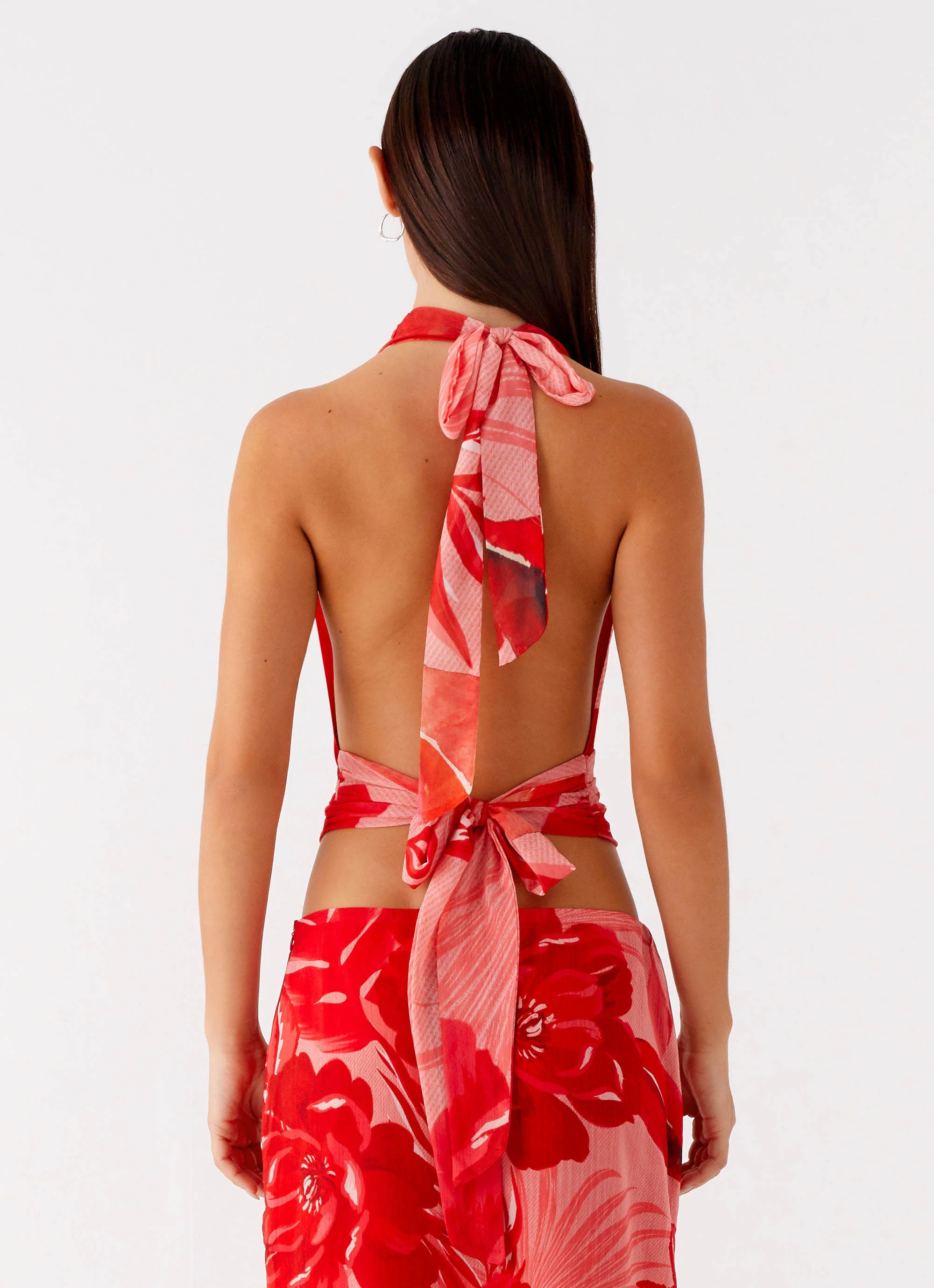 Soren Halter Top - Sicily Sunsets Print