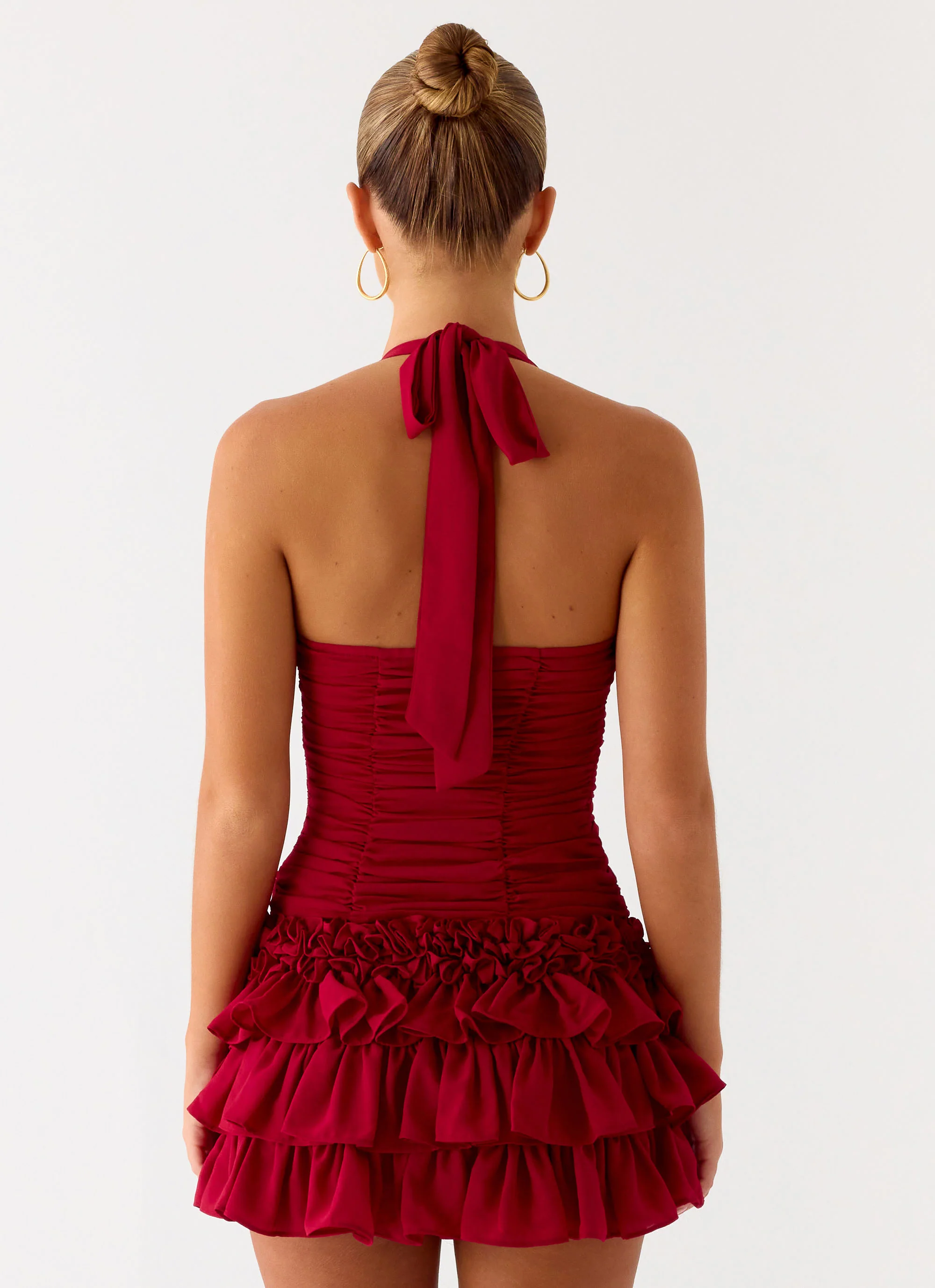 Someone Else Halter Top - Dark Cherry