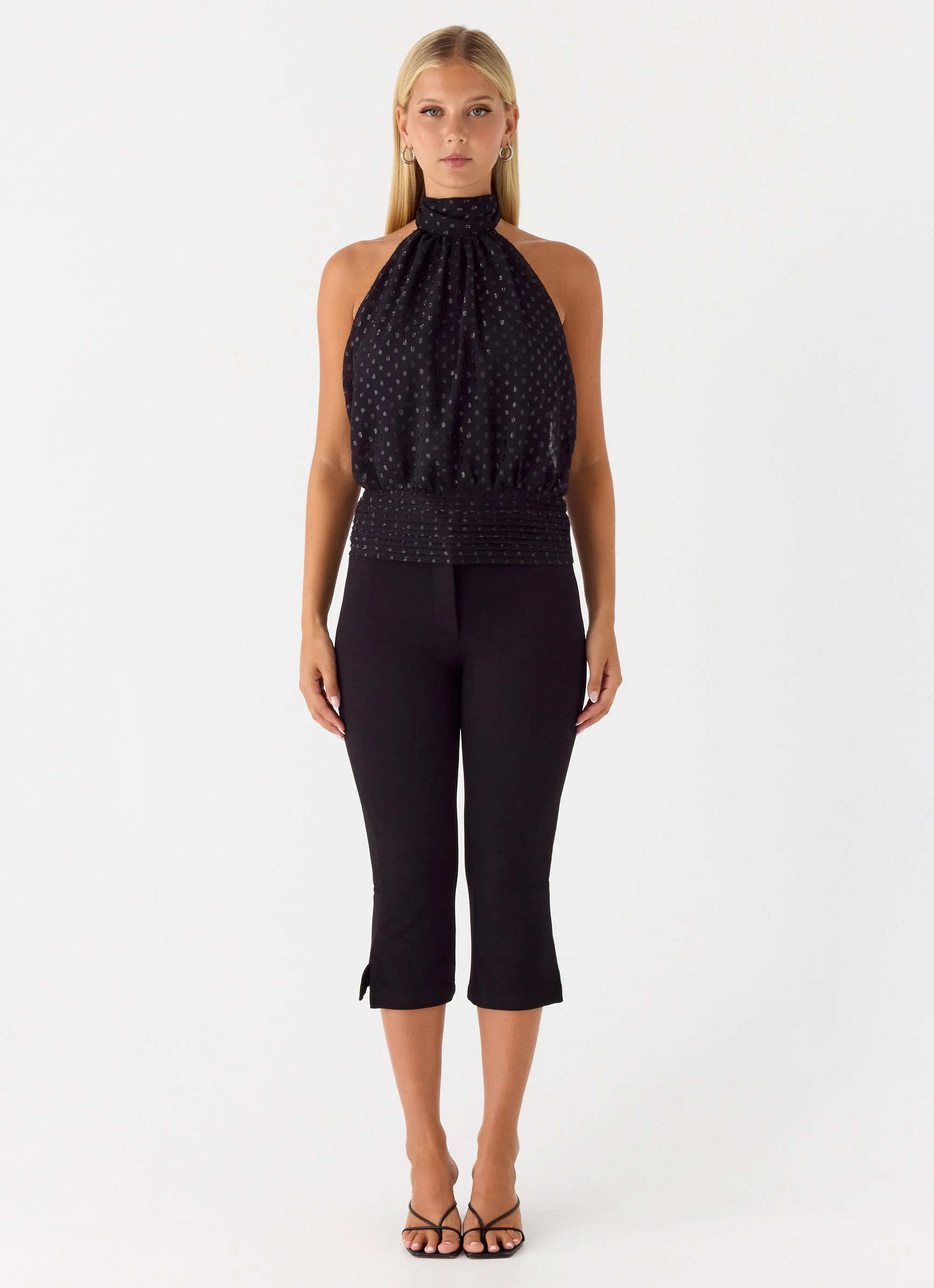 Willow Chiffon Top - Black Spot