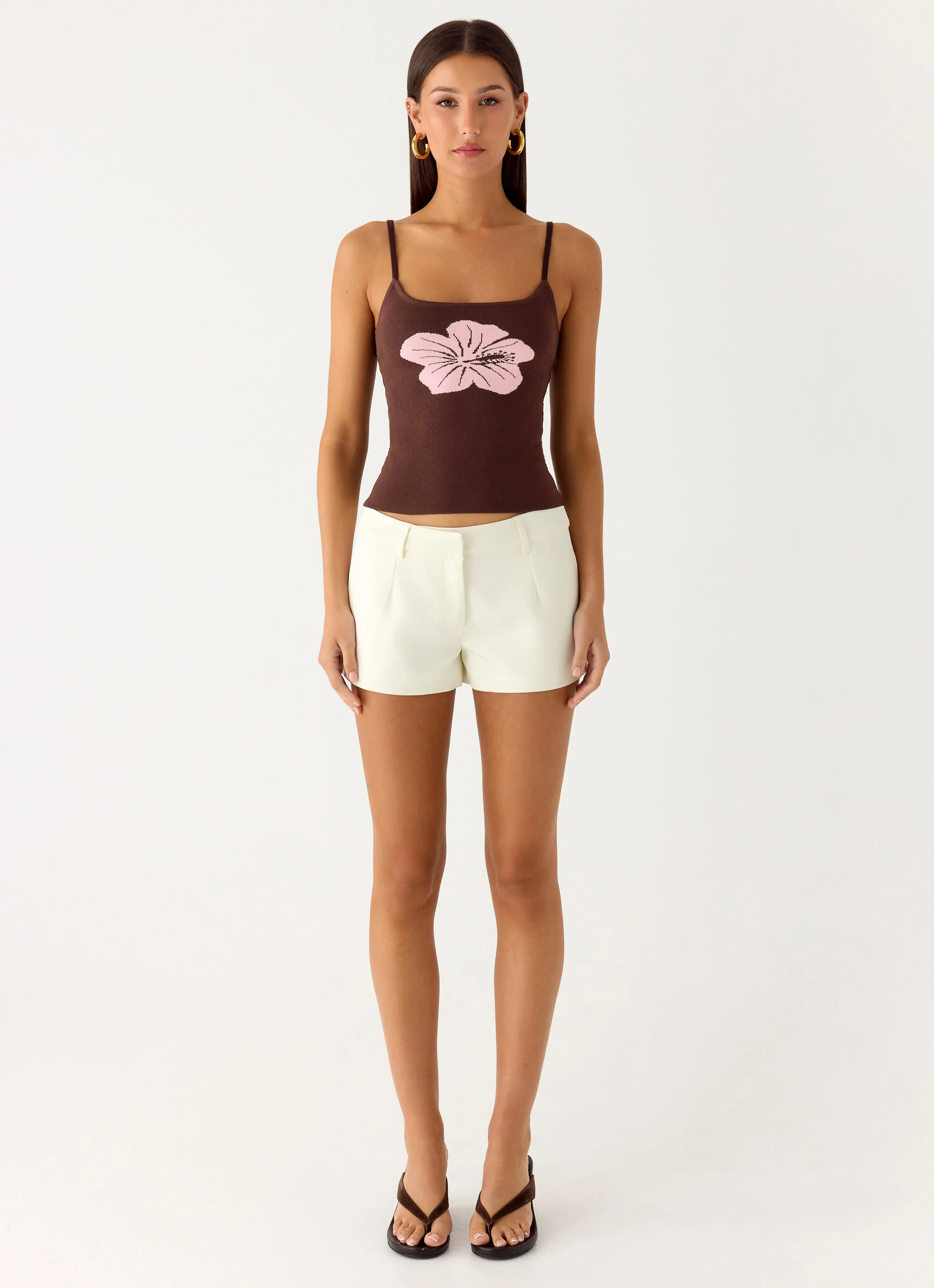 Ofira Knit Tank Top - Espresso Meadow