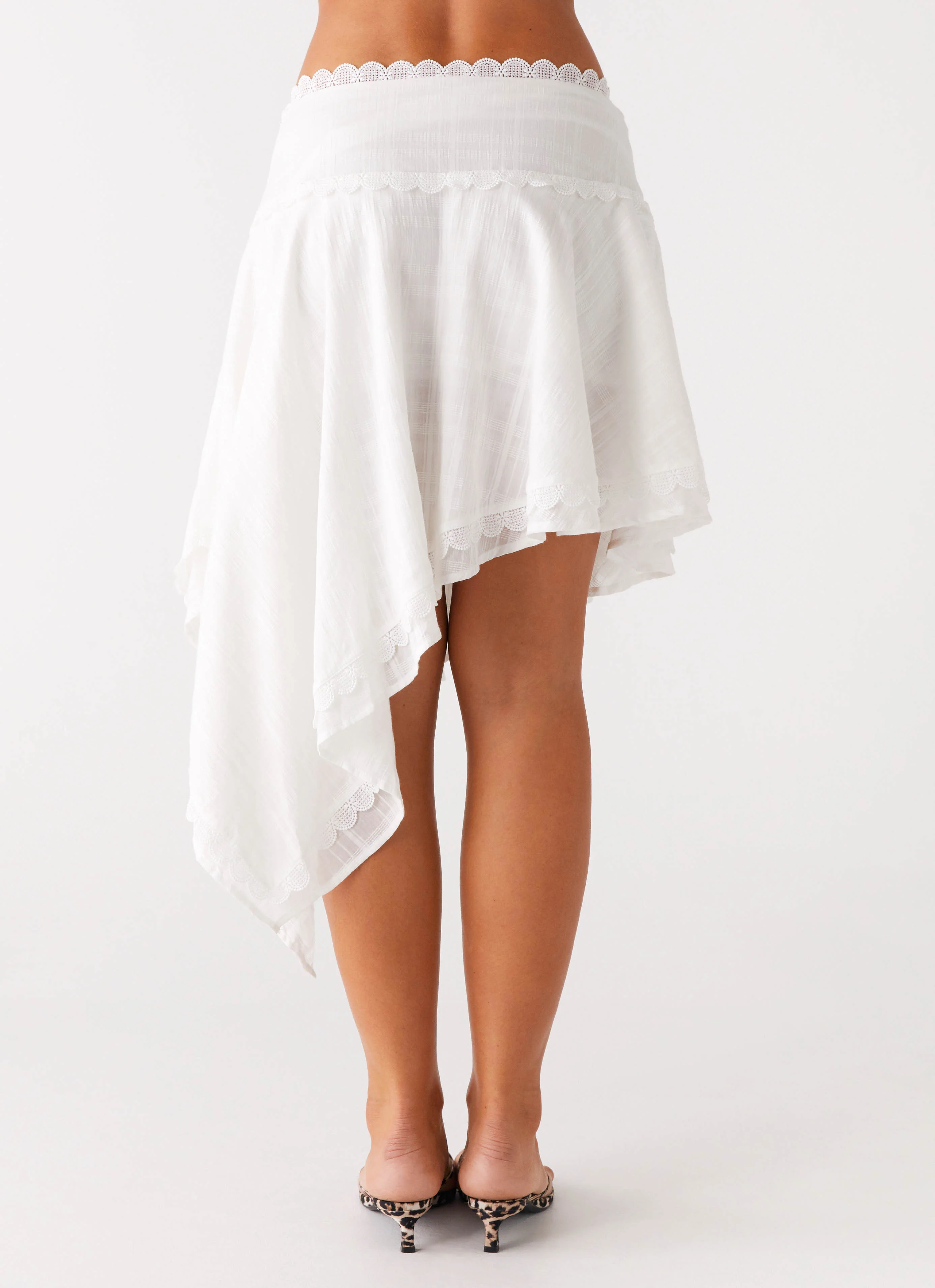 Clearwater Mist Midi Skirt - White