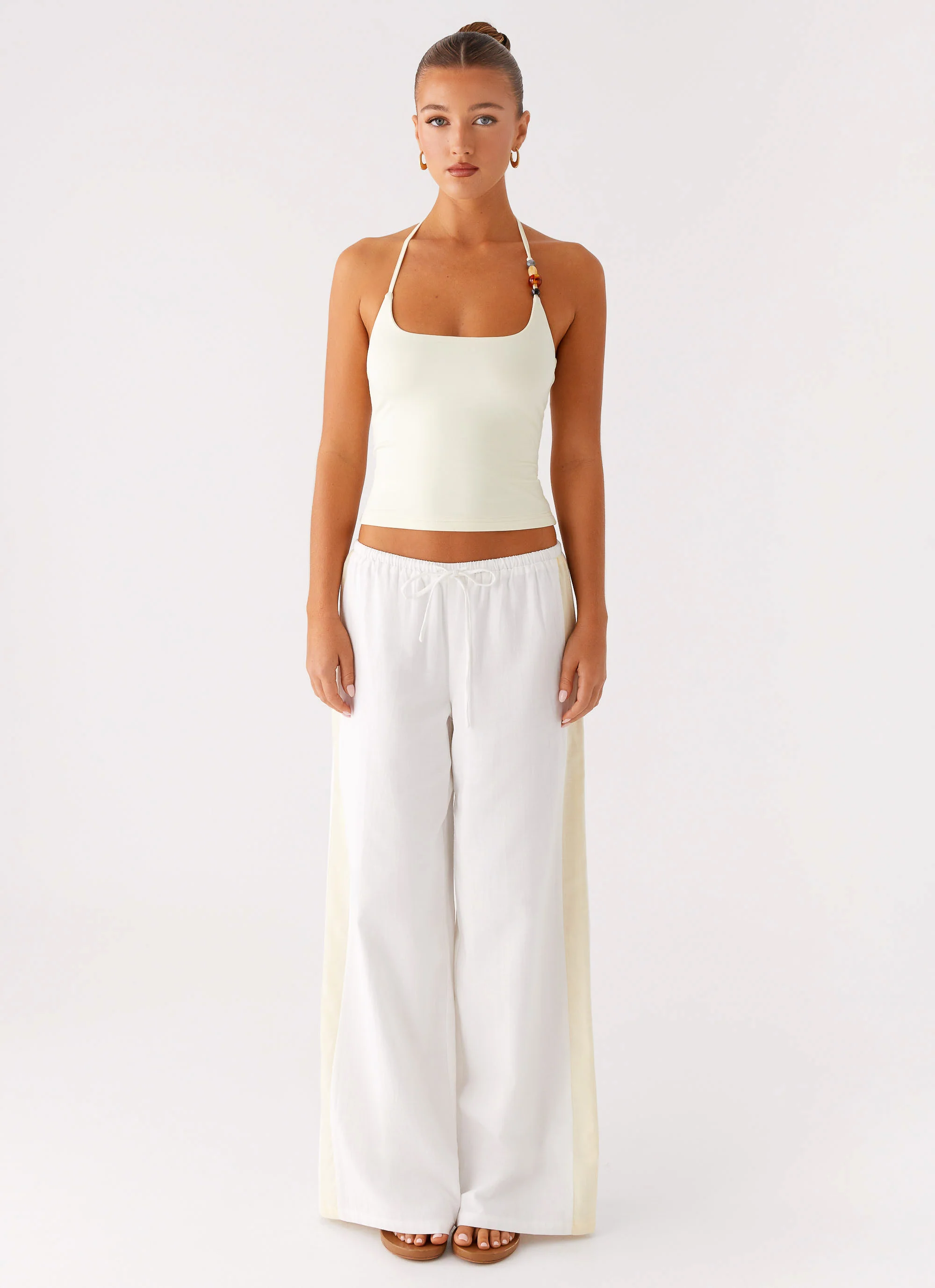 Oska Drawstring Pants - White